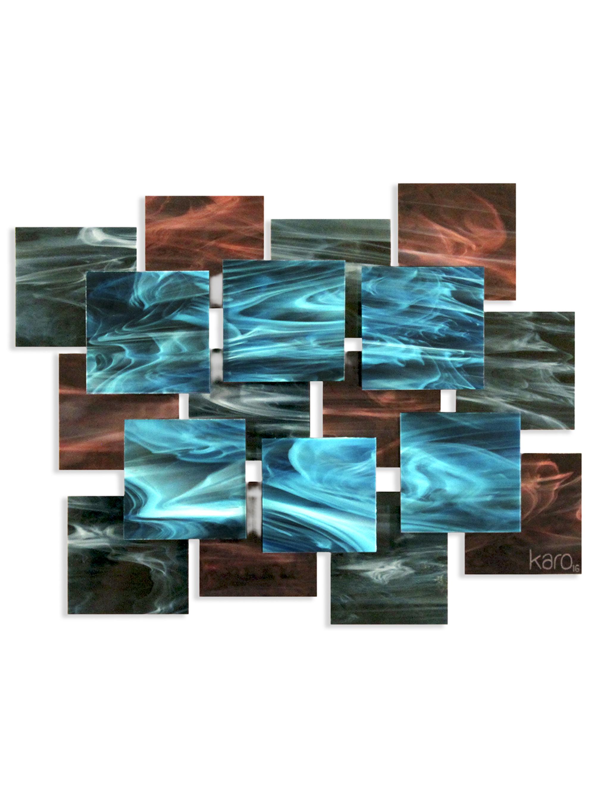 Karo Studios Electric Sunset Glass Wall Sculpture - Purple | Thumbnail 2