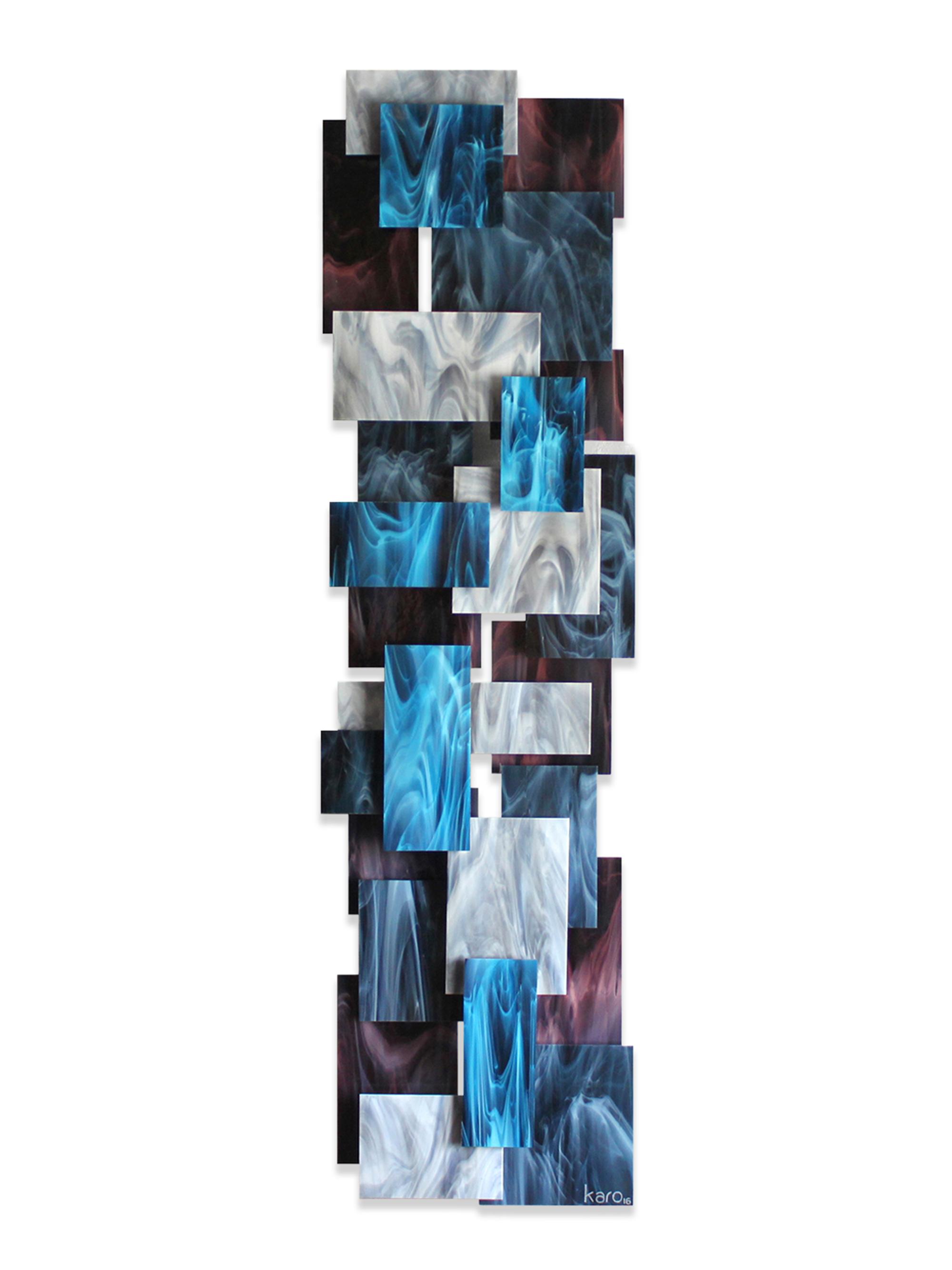 Karo Studios Geometric Glass & Metal Wall Sculpture - Purple | Thumbnail 5
