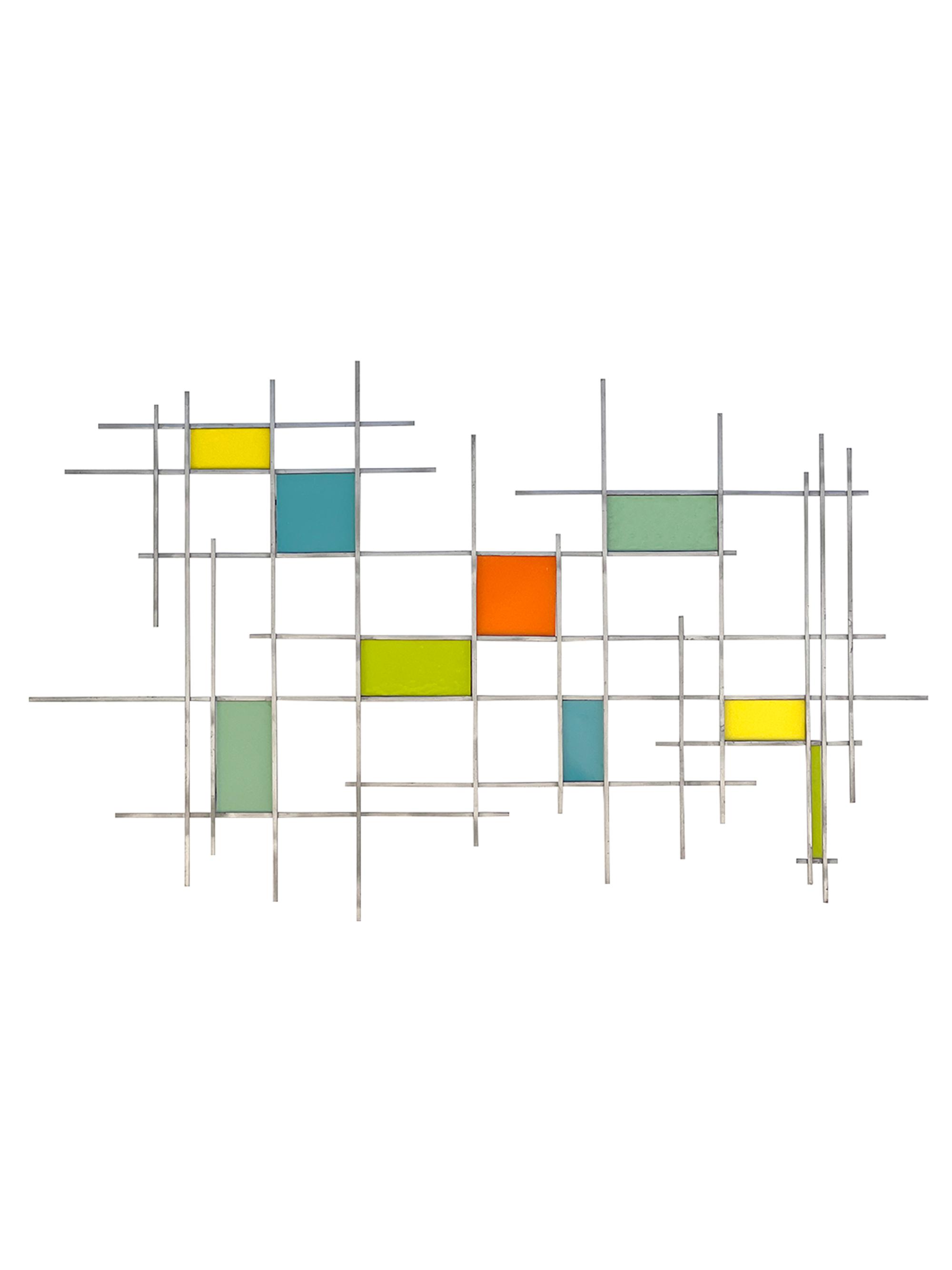 Karo Studios Gridded Glass & Steel Wall Sculpture | Thumbnail 3