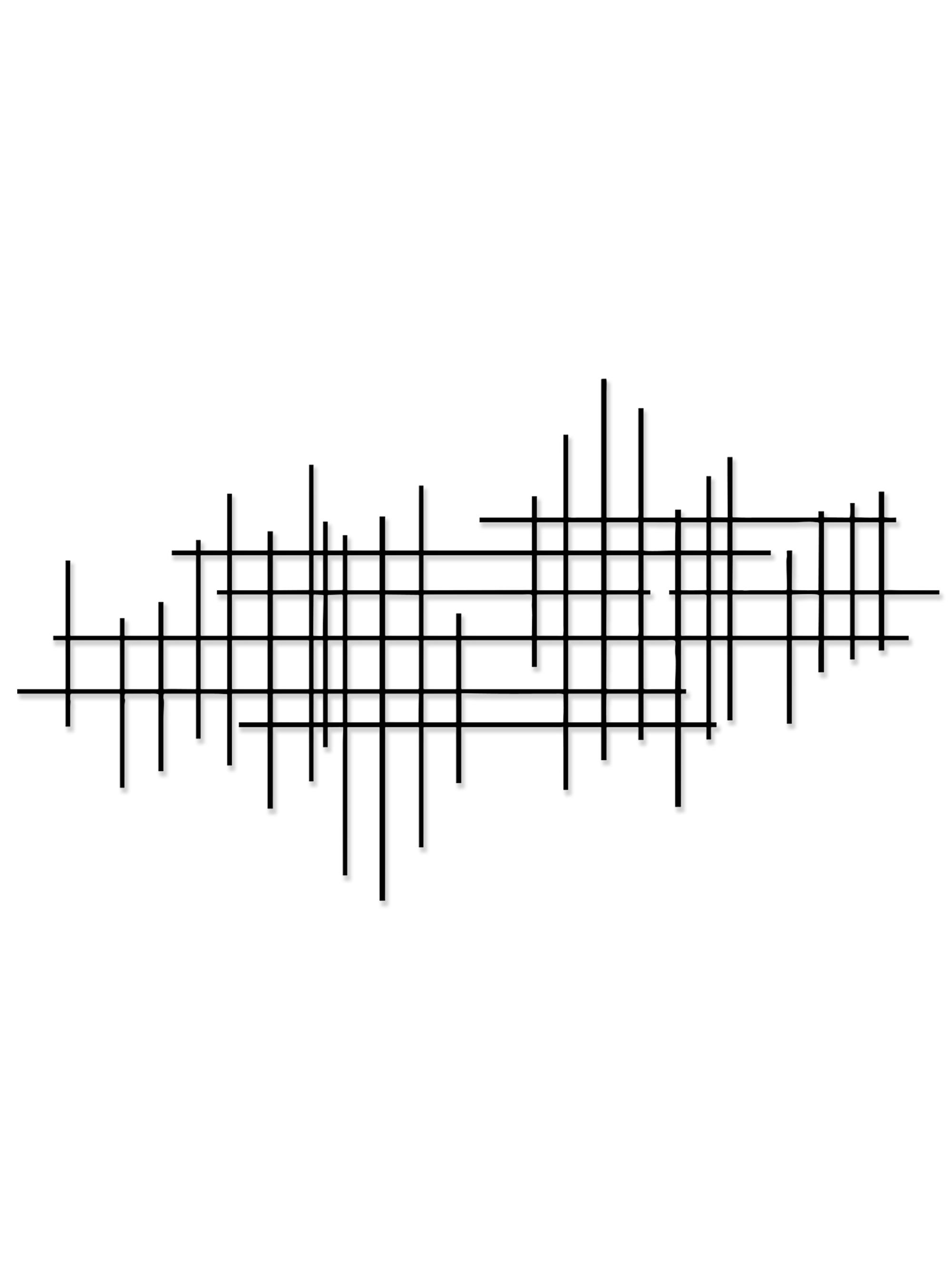 Karo Studios Linear Steel Wall Sculpture - Black | Thumbnail 4