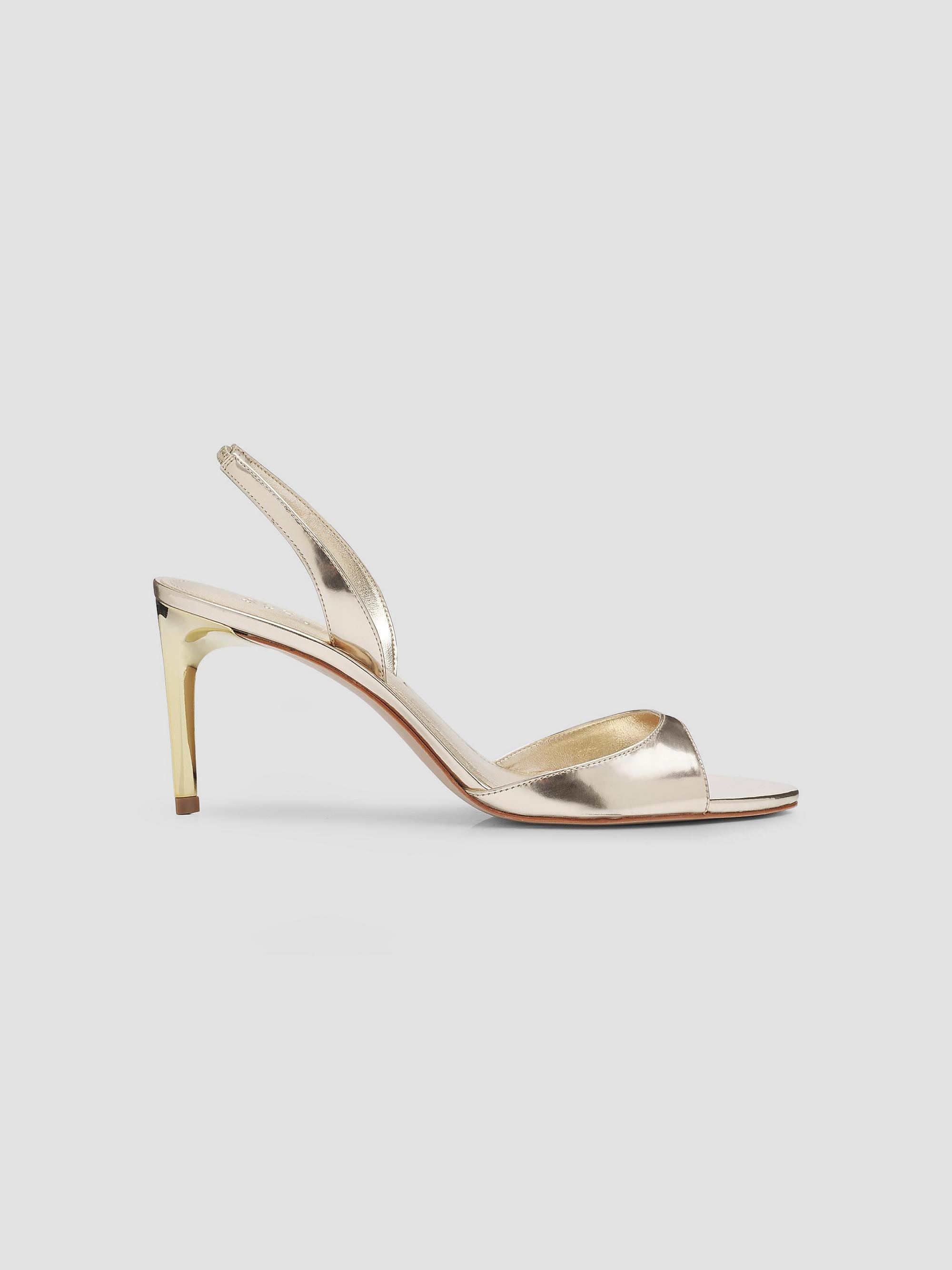 Schutz Women's Scarlett Leather Slingback Sandals - Platinum | Thumbnail 6