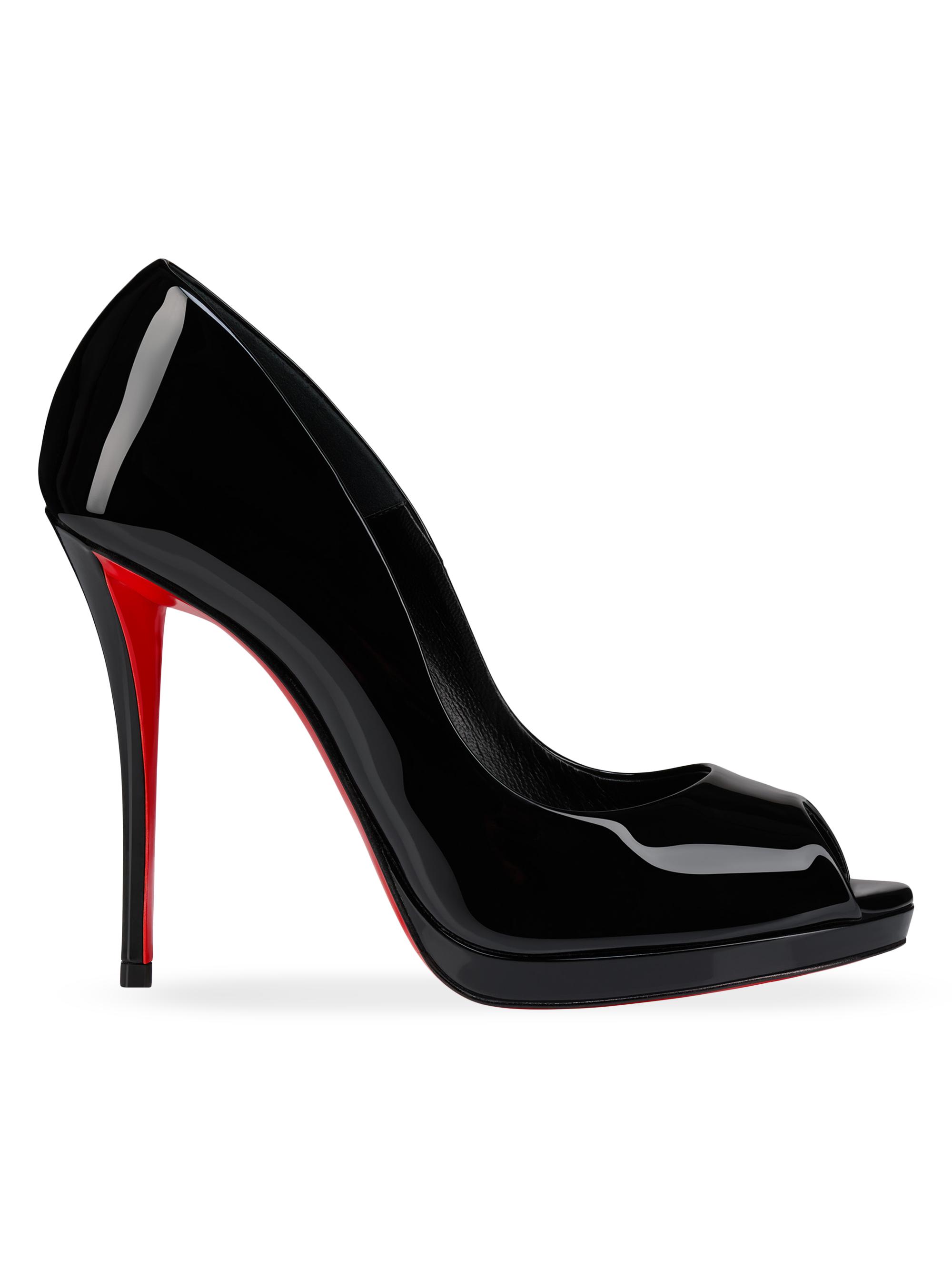 Christian Louboutin Fetish Peep Patent Leather 150MM Pumps | Saks