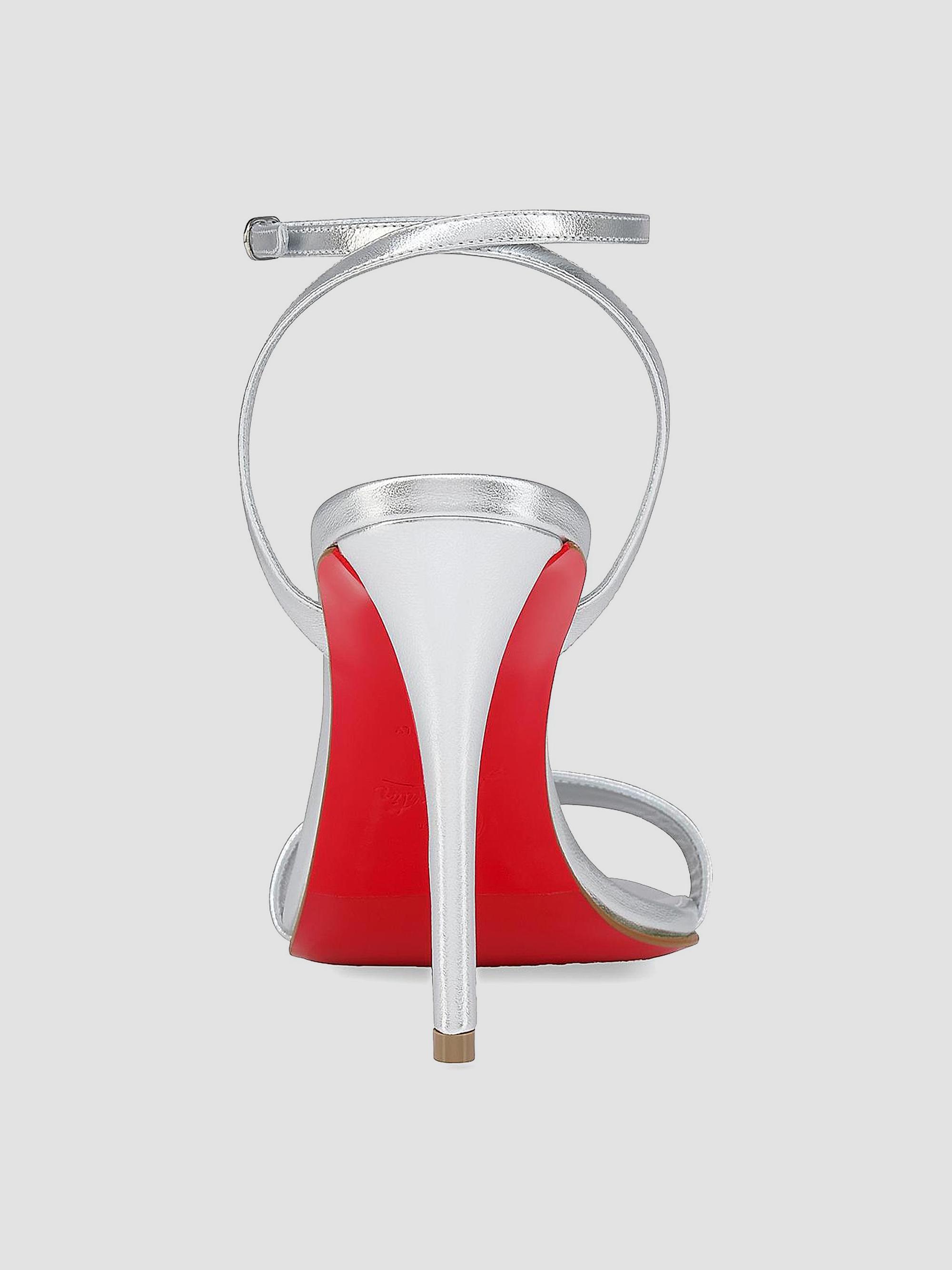 Christian Louboutin Miss Z 100MM Leather Strappy Sandals | Saks