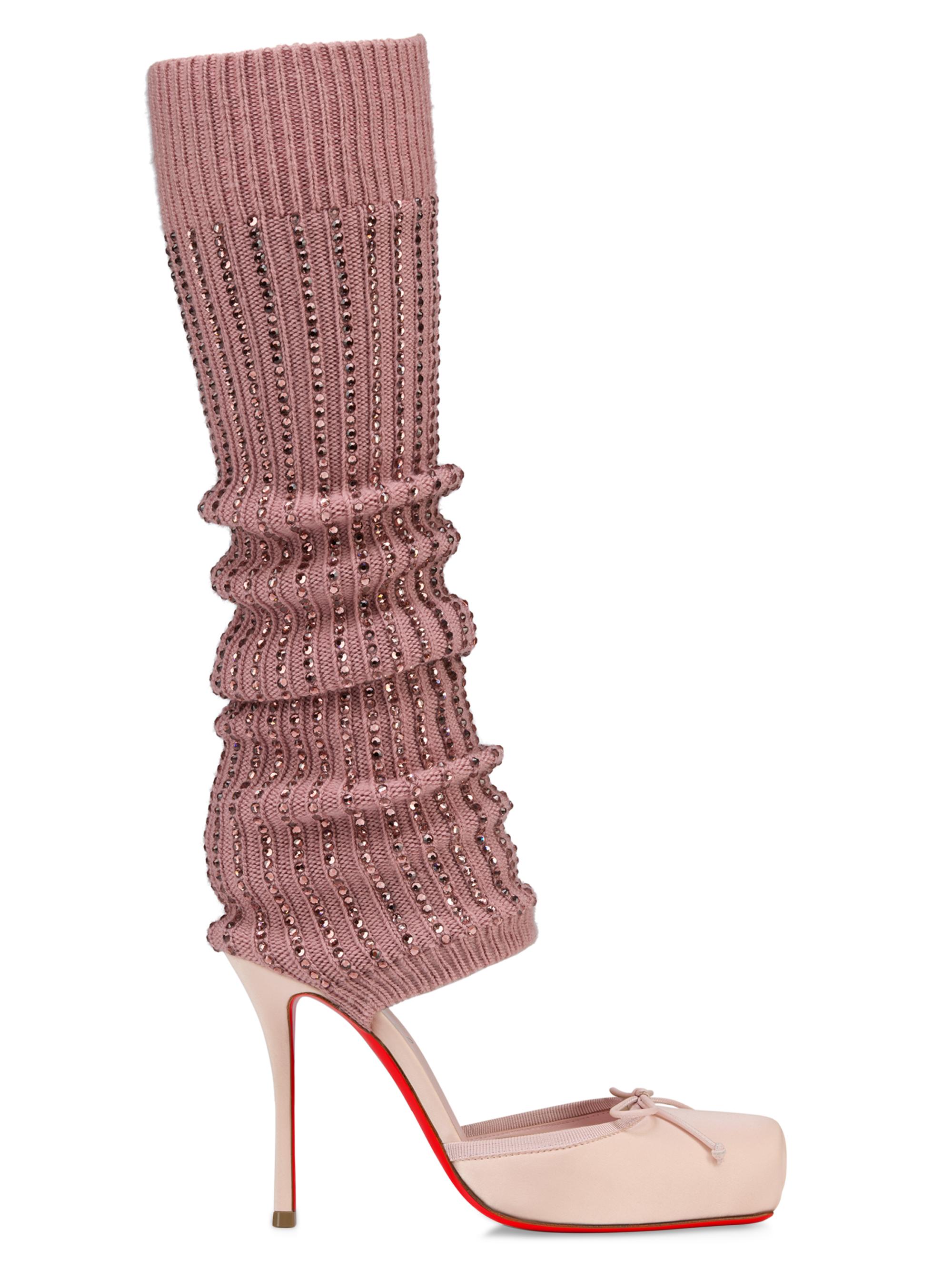 Christian Louboutin Women's Cassia Annmac 100MM Satin and Mesh Pumps - Poupee