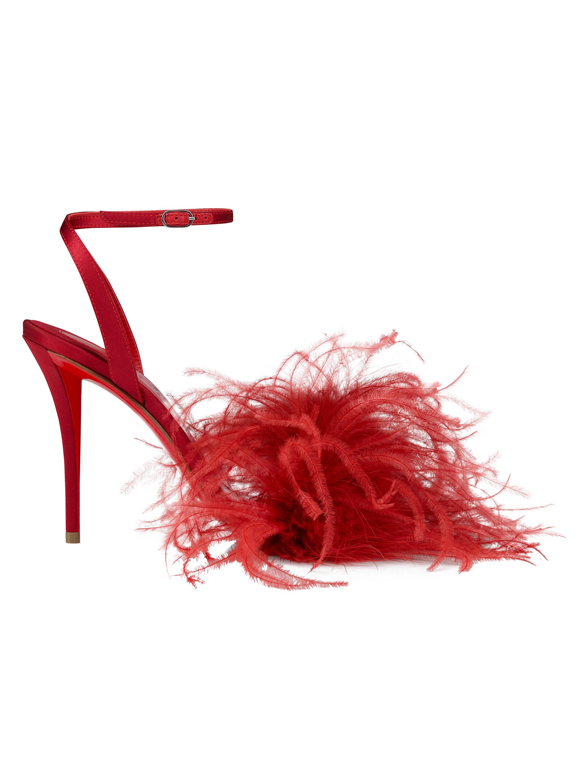 Christian Louboutin Miss Z Poupi 100MM Satin Sandals | Saks Fifth