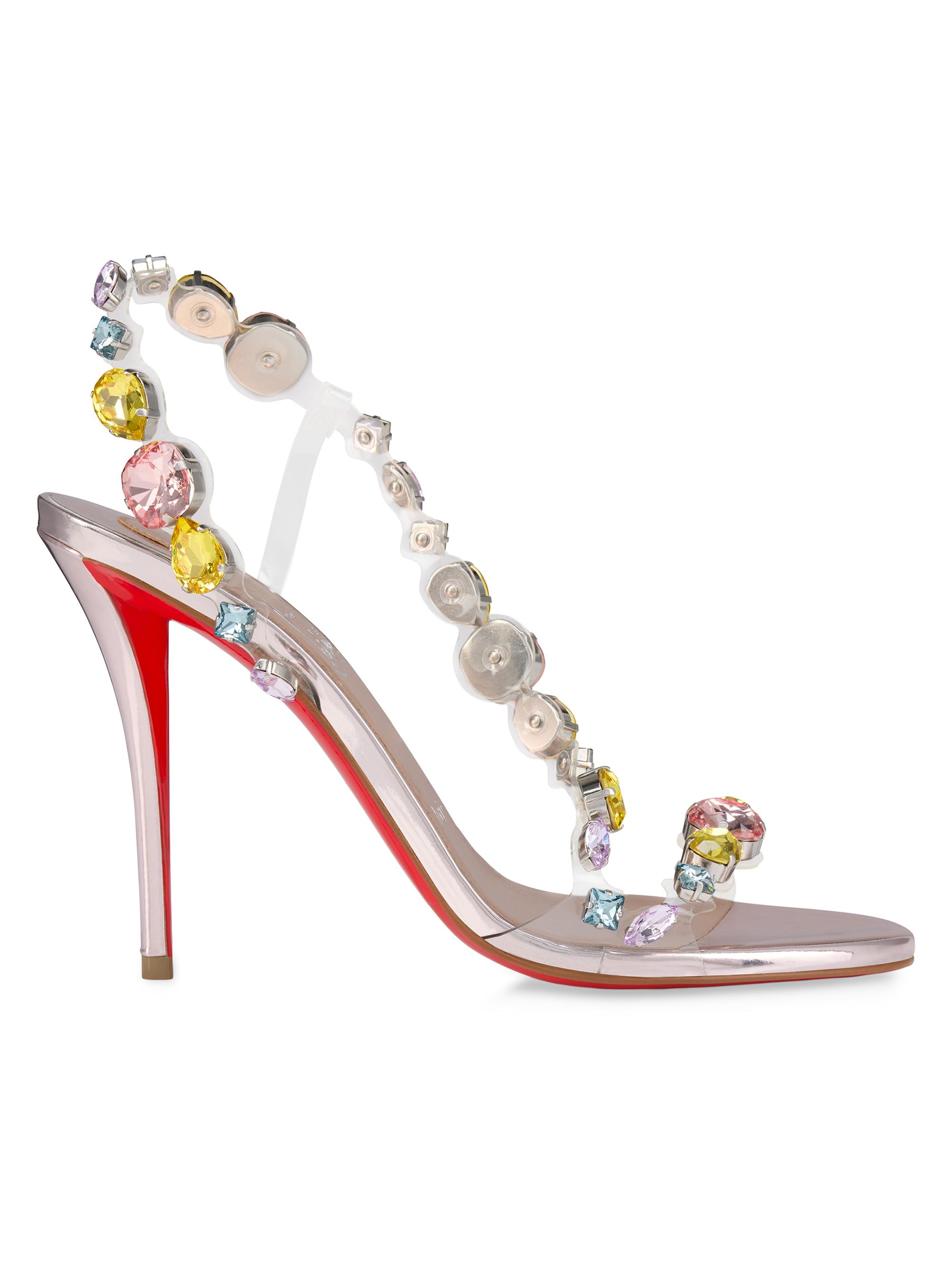 Christian Louboutin Rosa Z Jewel 100MM TPU Strass and Laminated