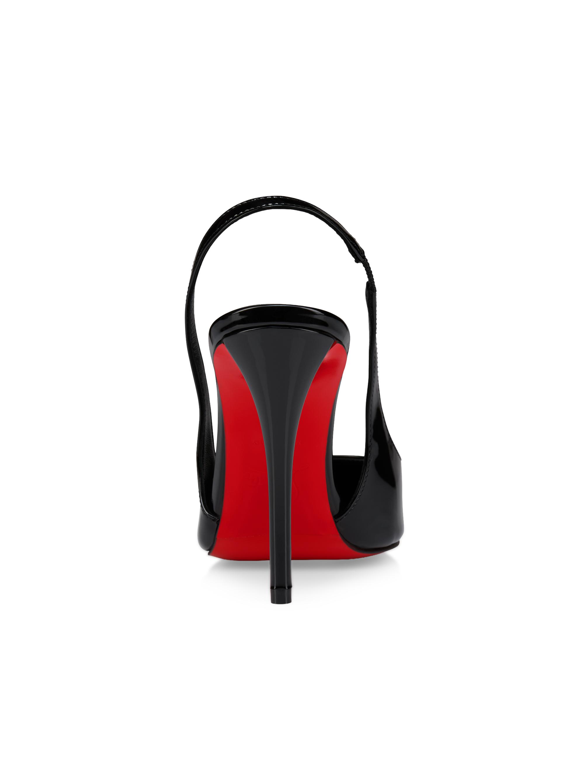 Christian Louboutin Miss Z Patent Leather 100MM Sling Back Pumps