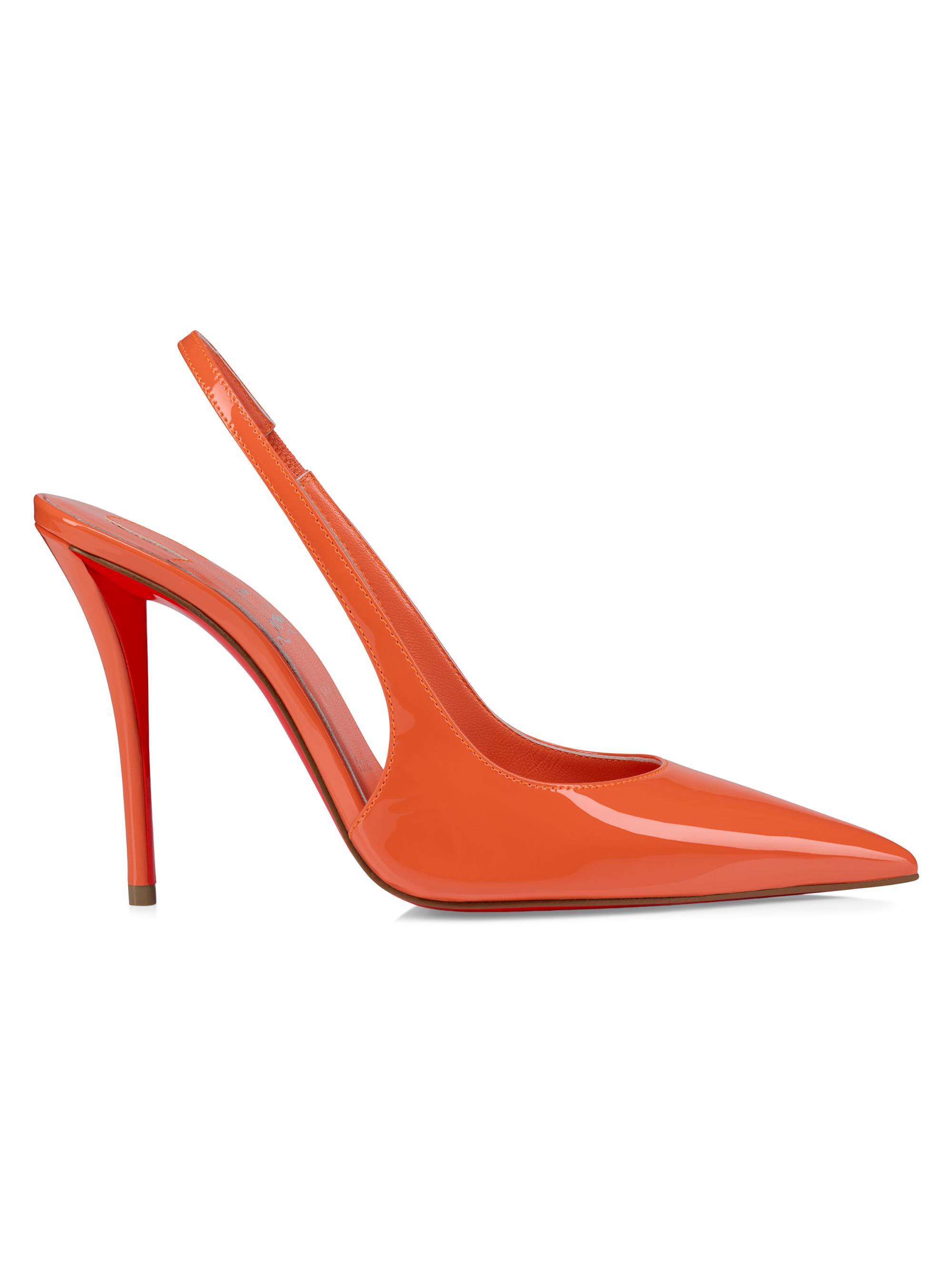 Christian Louboutin Women's Miss Z Patent Leather 0MM Sling Back Pumps - Caruzo
