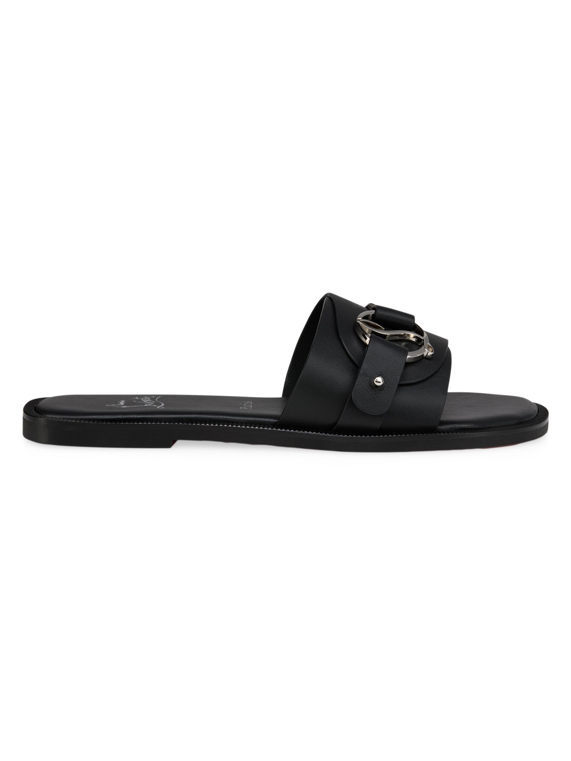 Christian Louboutin Women's Her In Roma Leather Mule Sandals - Black