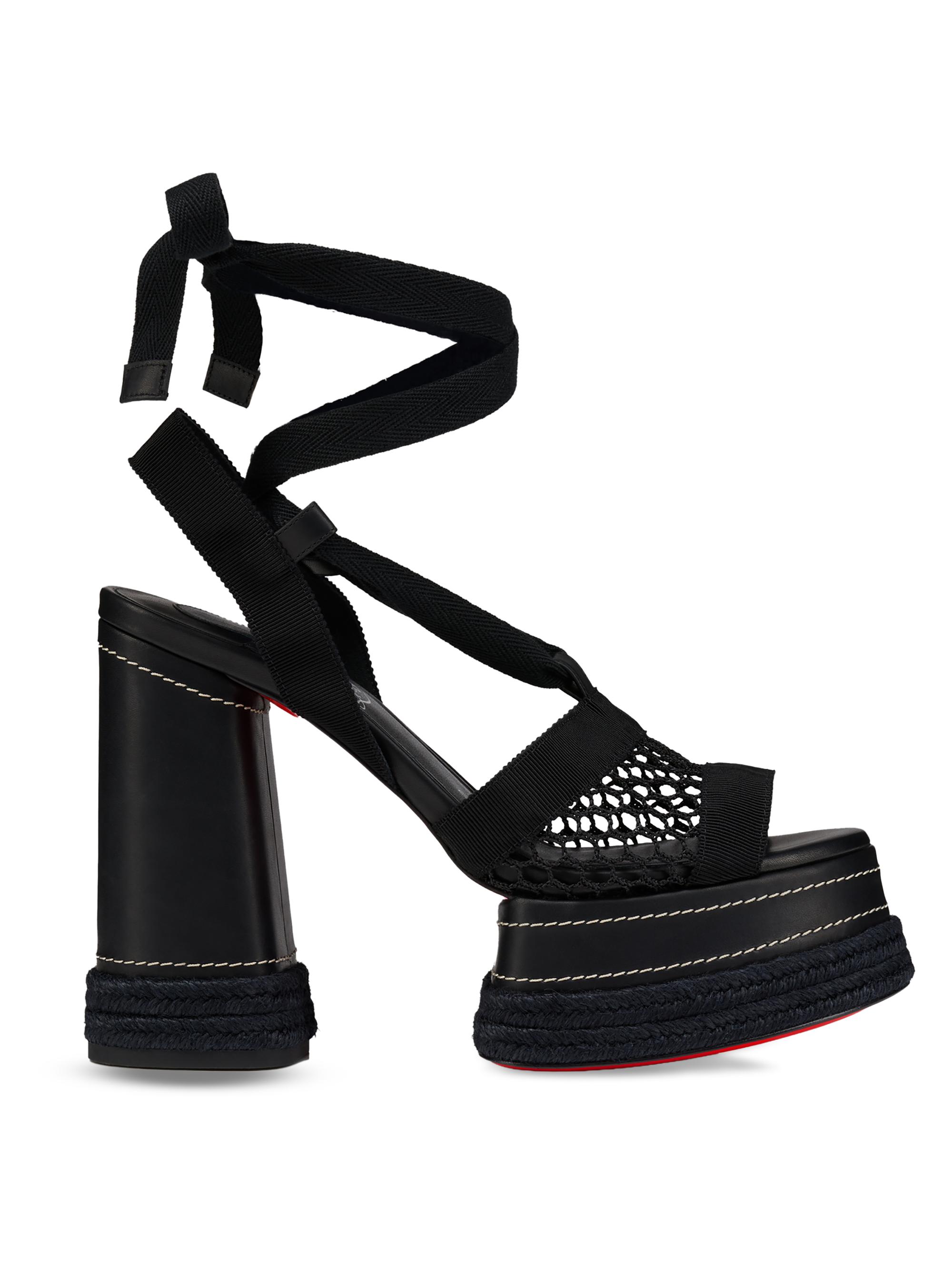 Christian Louboutin Women's Toledissima 130MM Espadrilles Sandals - Black