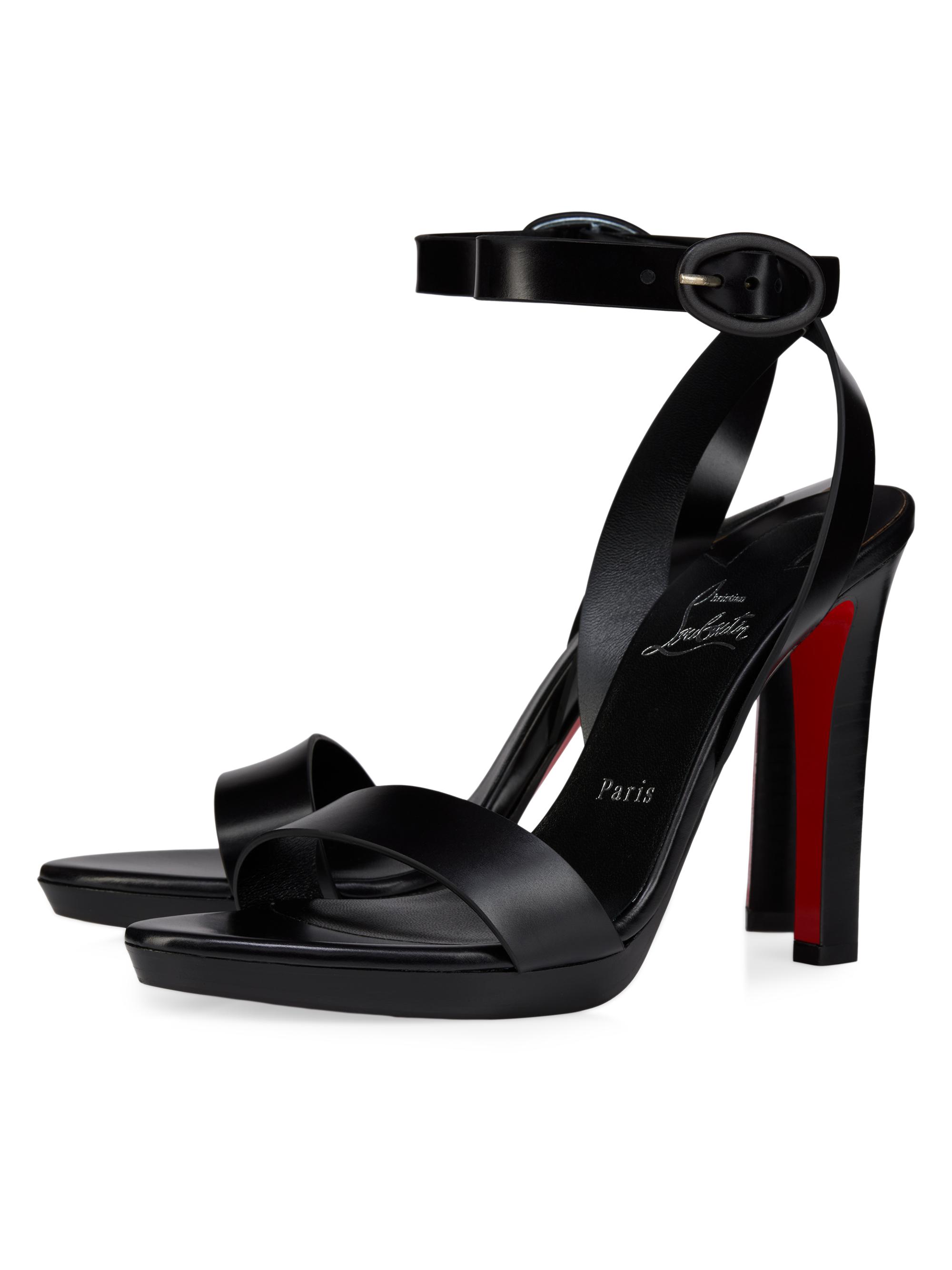 Christian Louboutin Fanny 120MM Leather Sandals | Saks Fifth Avenue