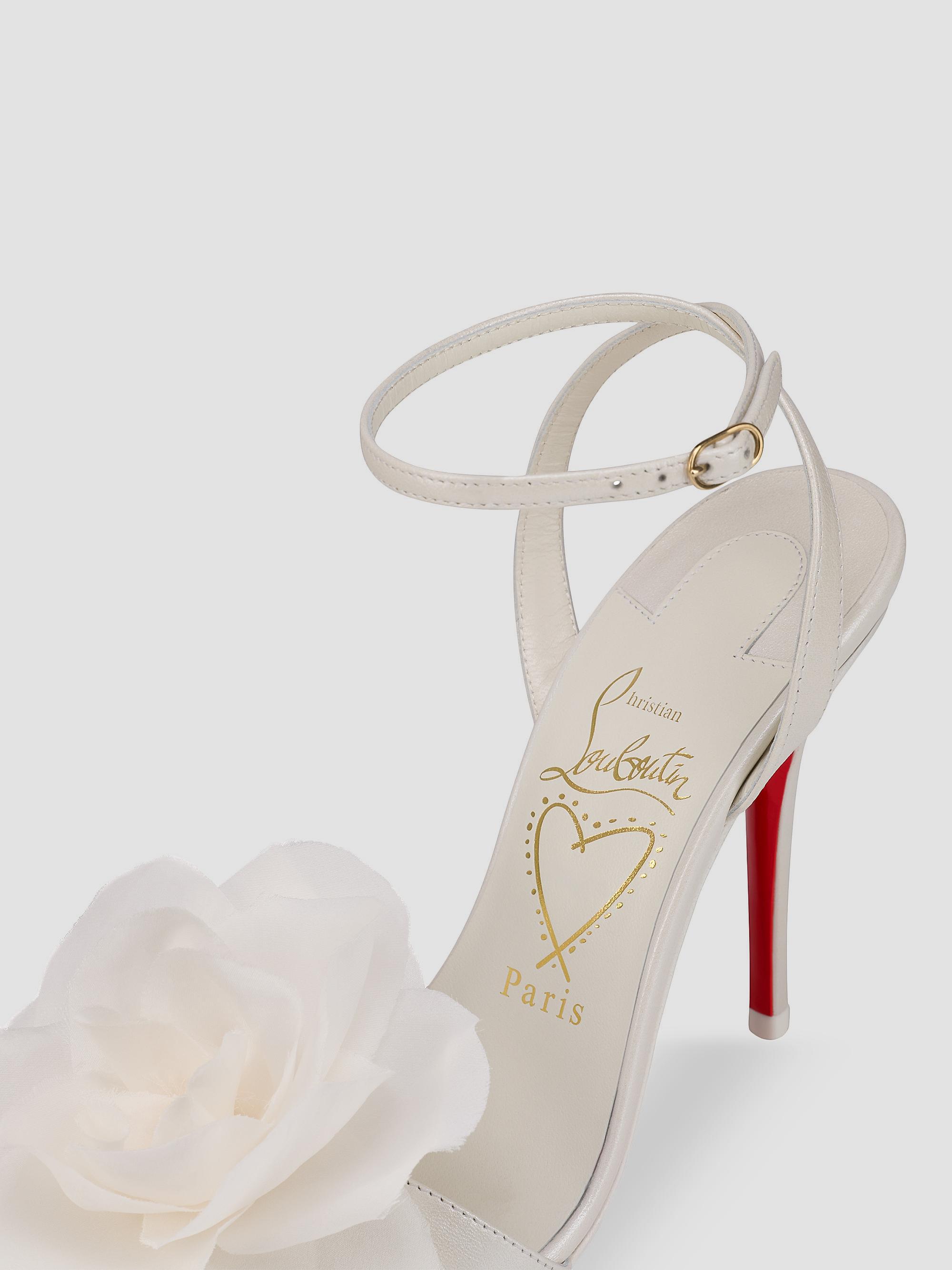 Christian Louboutin Miss Z Flora 100MM Leather Sandals | Saks