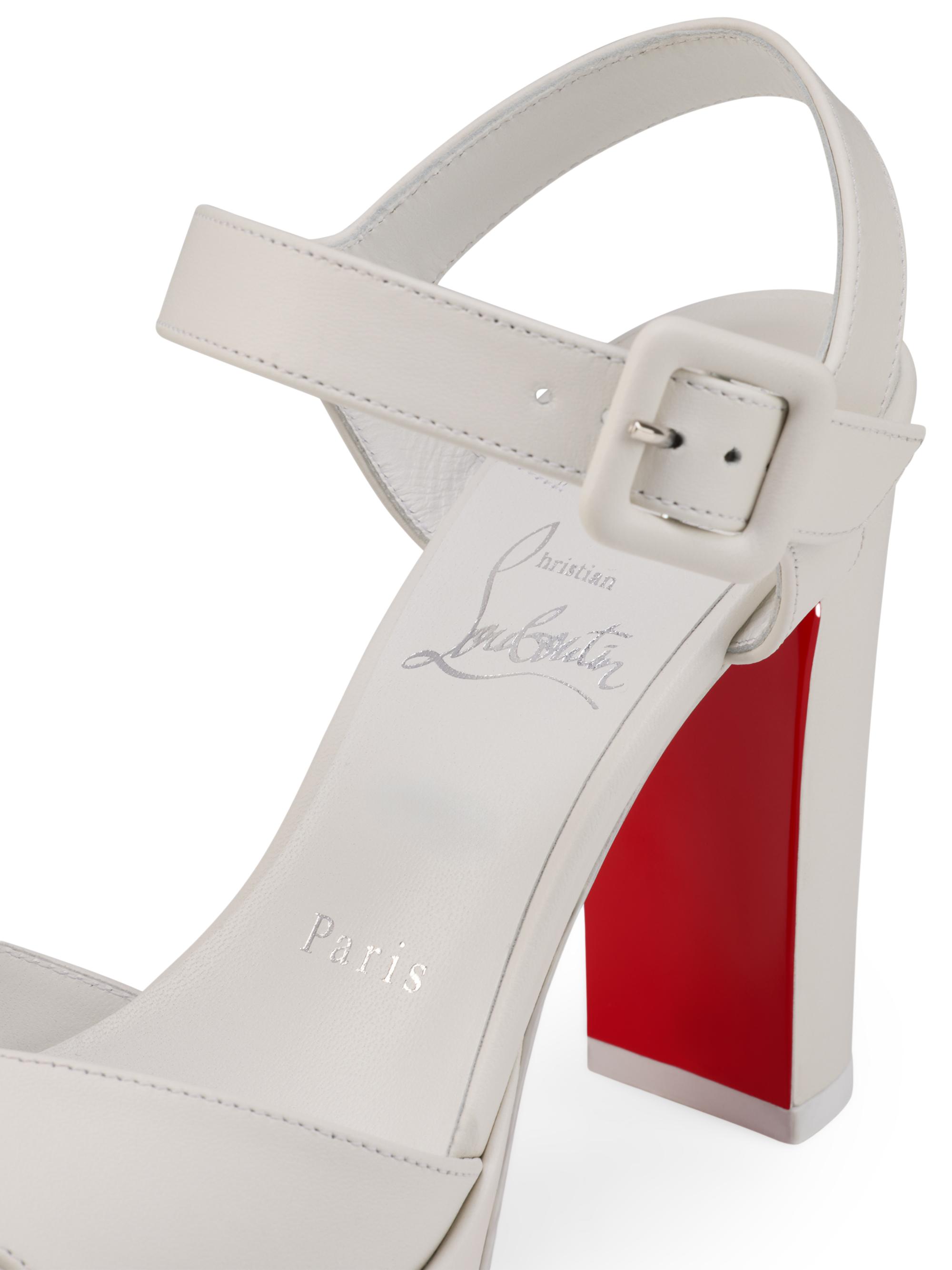 Christian Louboutin Cora 100MM Leather Sandals | Saks Fifth Avenue