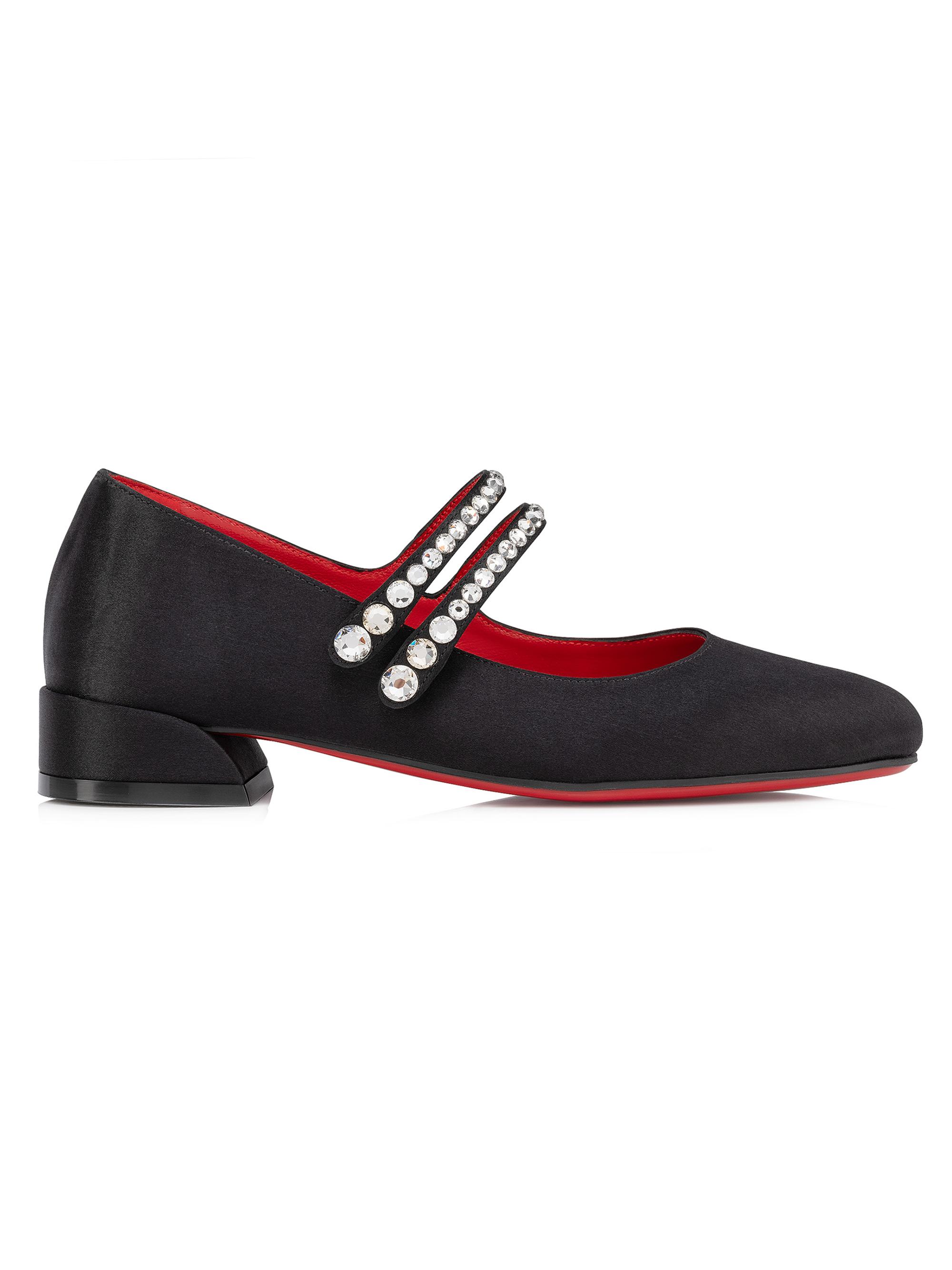 Christian Louboutin Little Girl's & Girl's Jane Fille Shoes - Black 1.5 (Child)