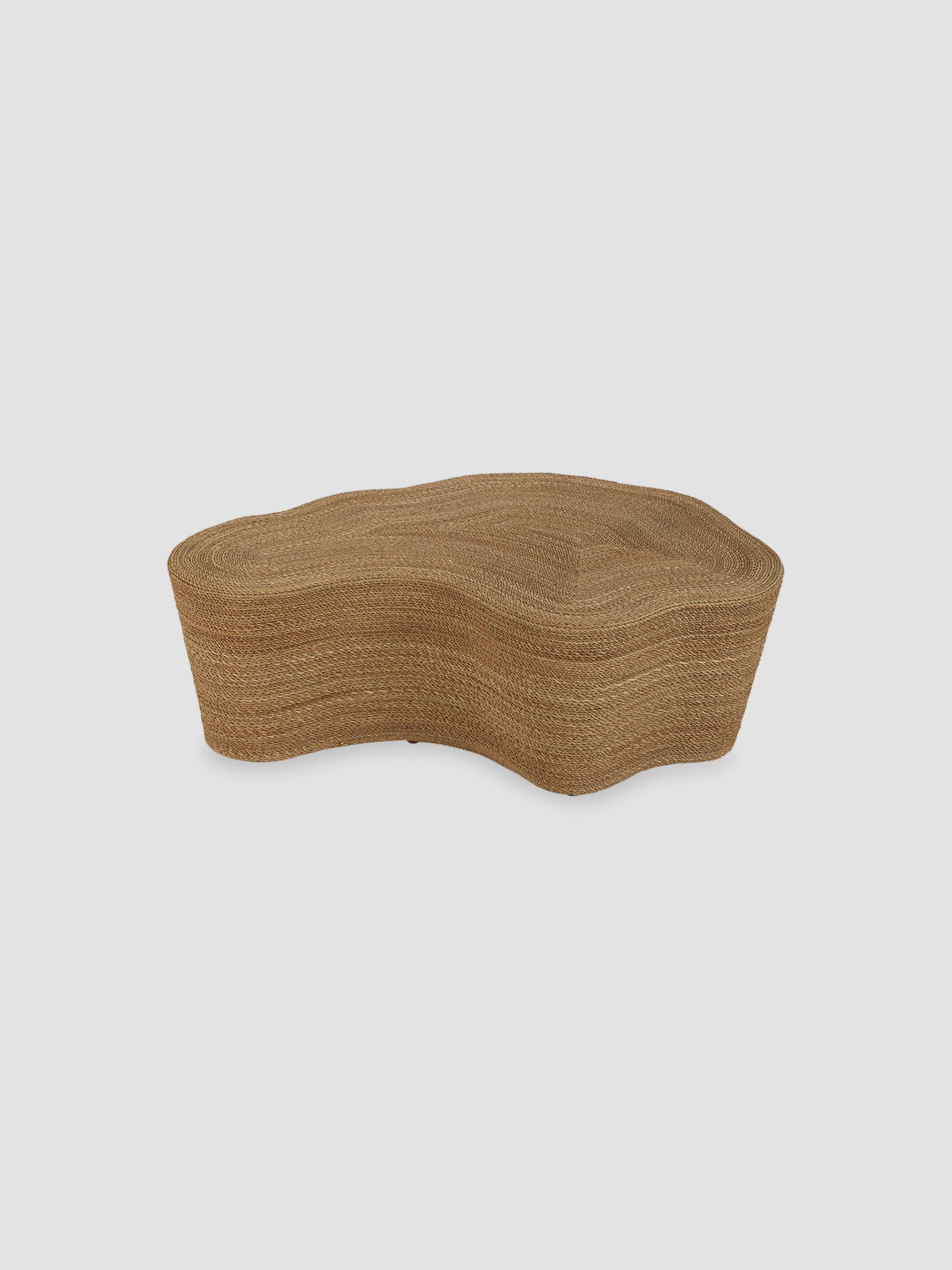 Arteriors Meadow Natural Abaca Curved Cocktail Table - Brown
