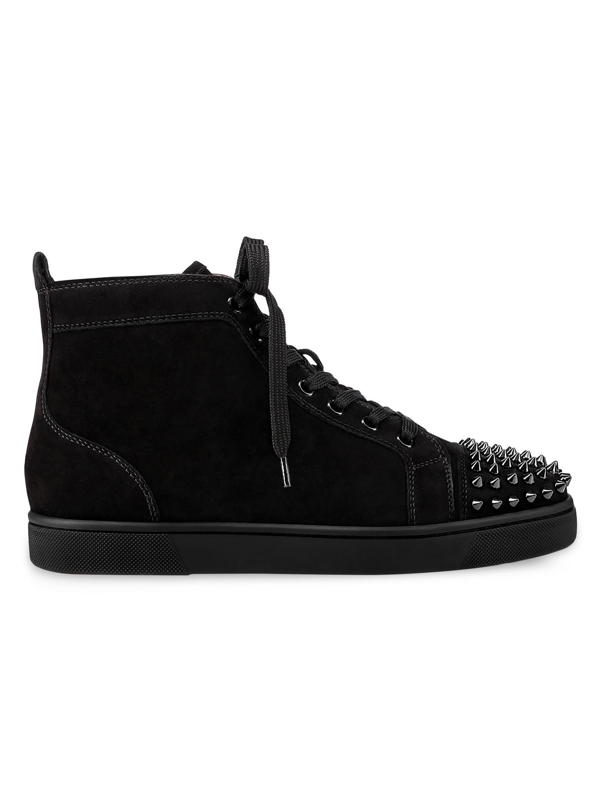Christian Louboutin Men's Lou Spikes Sneakers - Black - Women's Shoes