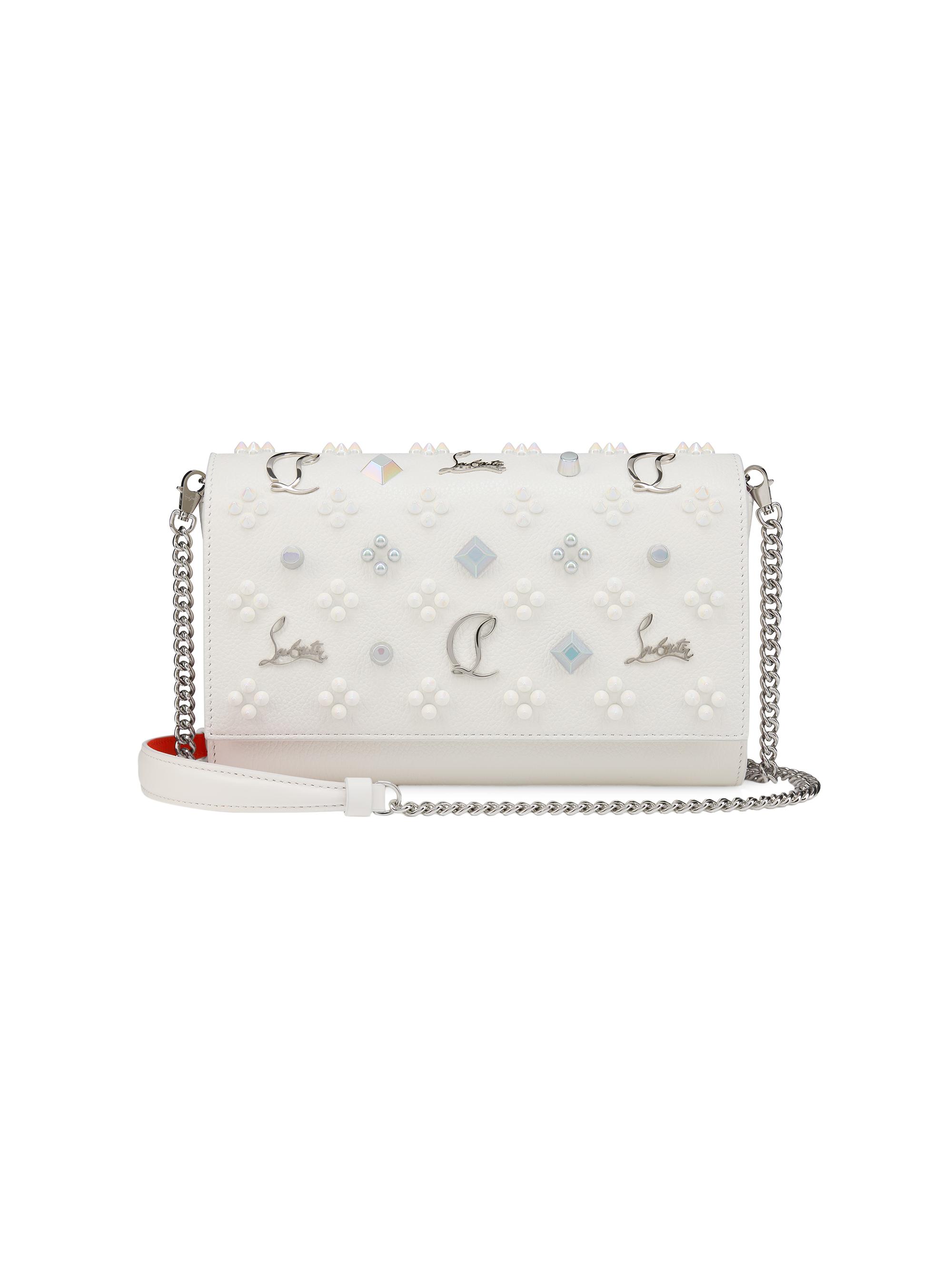 【未使用級】クリスチャンルブタン PALOMA CLUTCH チェーンウォレット Paloma ベージュ カーフレザー - Accessories - Women - Christian