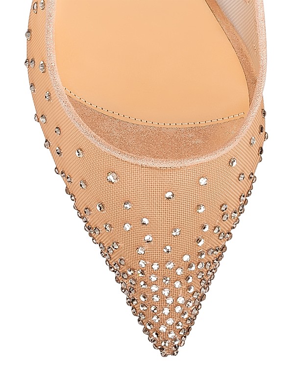 Shop Christian Louboutin Follies Strass 85MM Mesh Pumps Shop Christian Louboutin Follies Strass 85MM Mesh Pumps