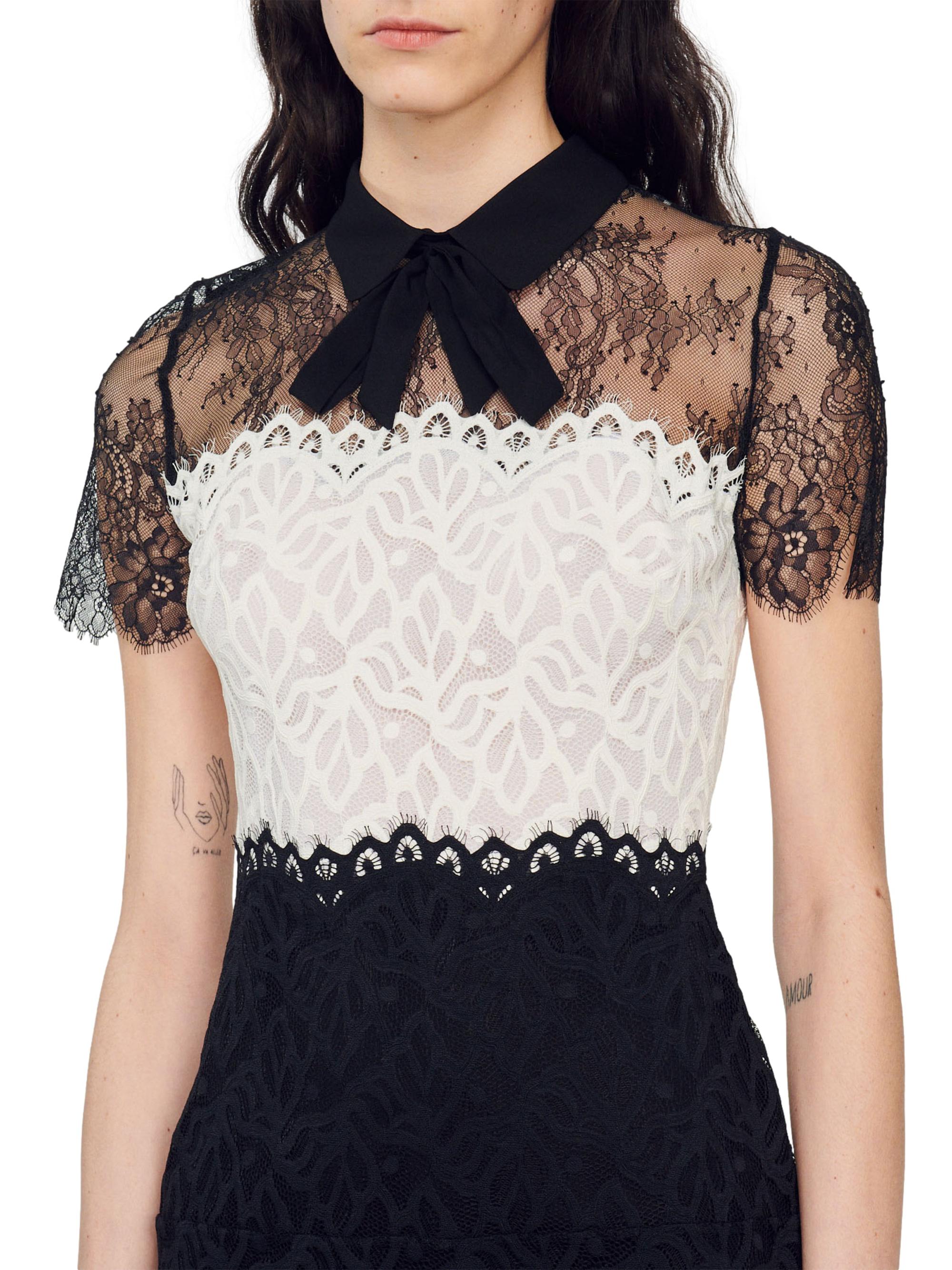 Sandro Rozen Lace Sheath Mini Dress | Saks Fifth Avenue
