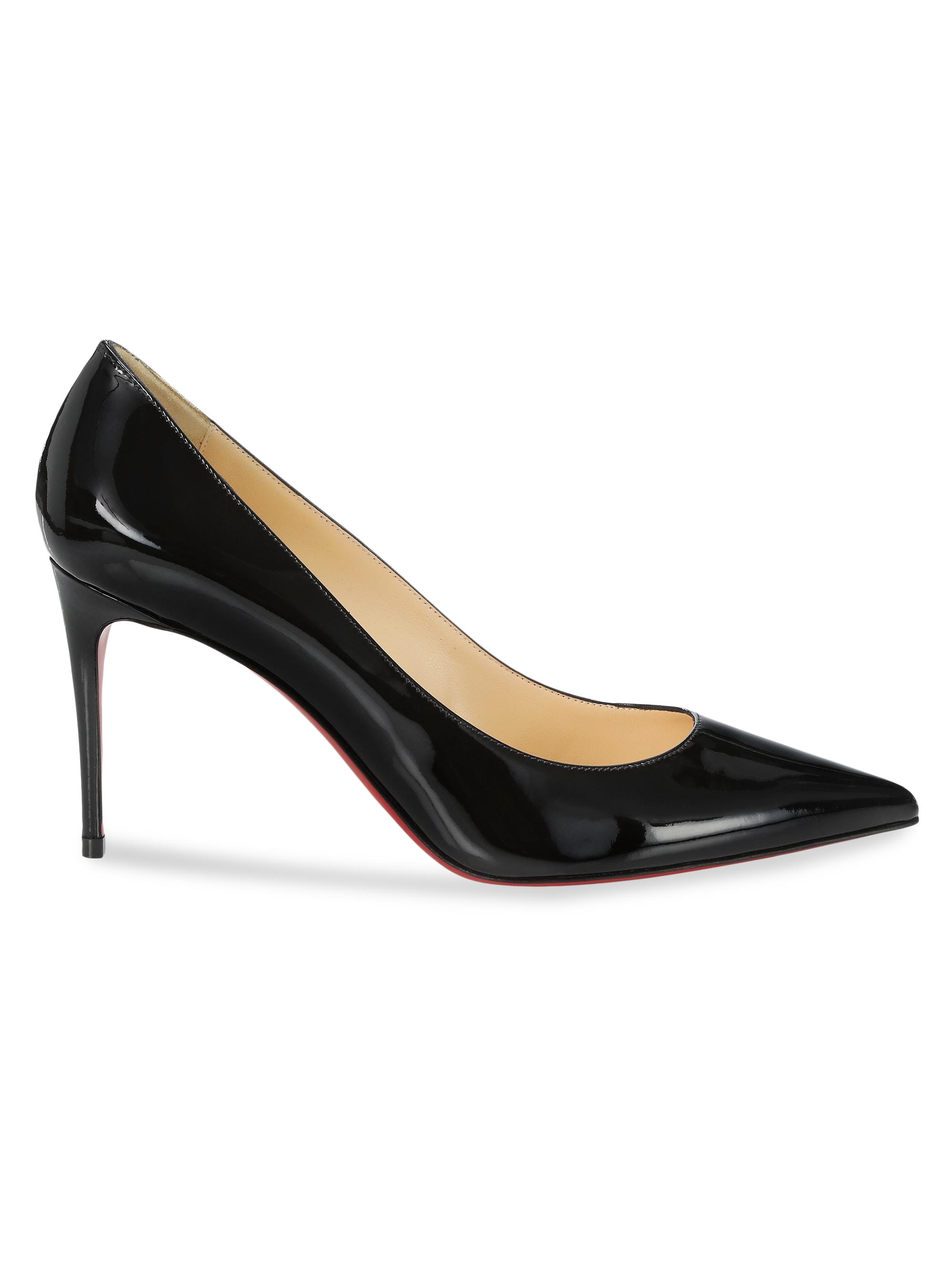 Christian Louboutin Women's Kate 85MM Patent Leather Pumps - Black