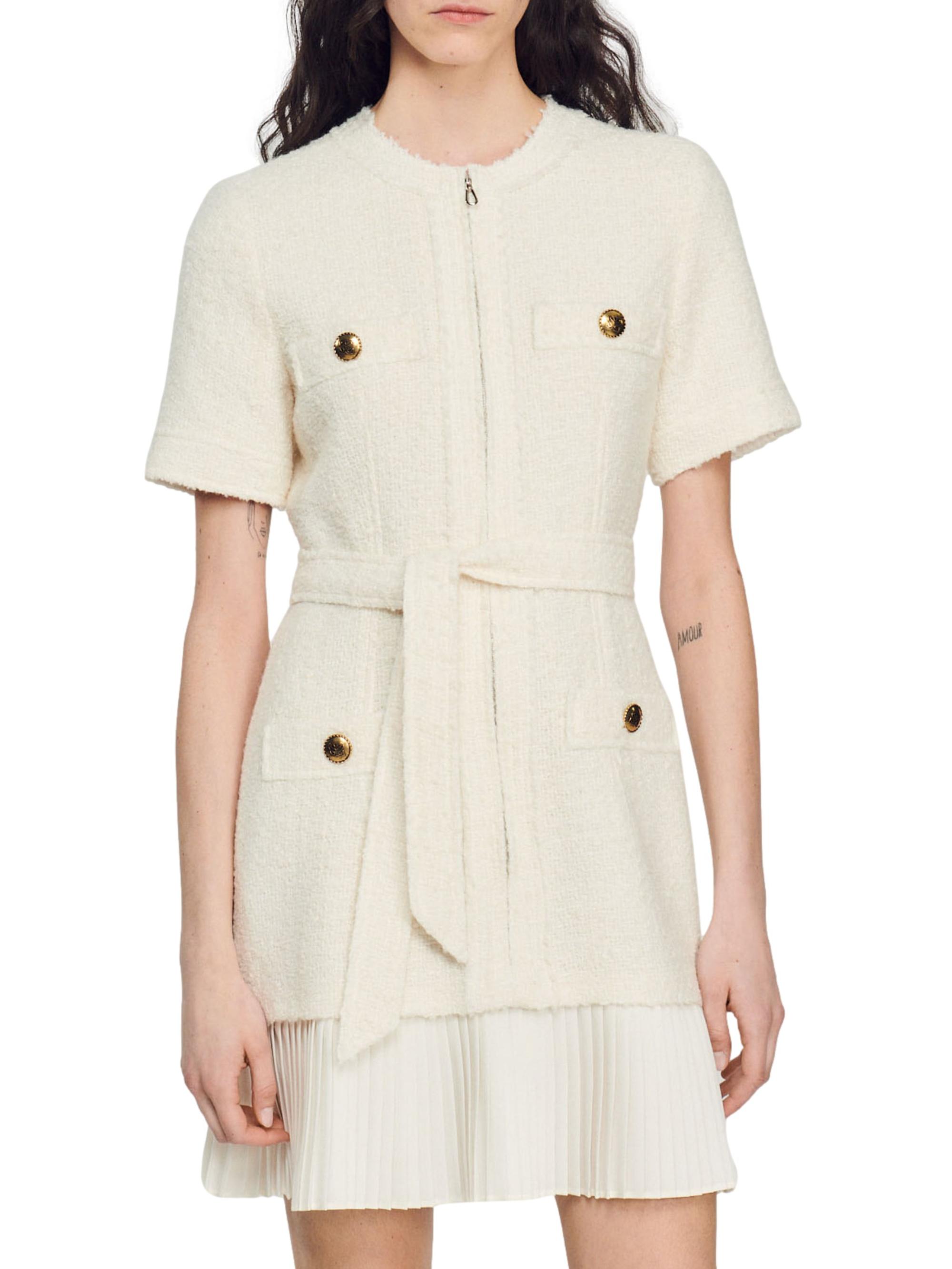Sandro Tweed-Effect Woolen Coat Dress | Saks Fifth Avenue