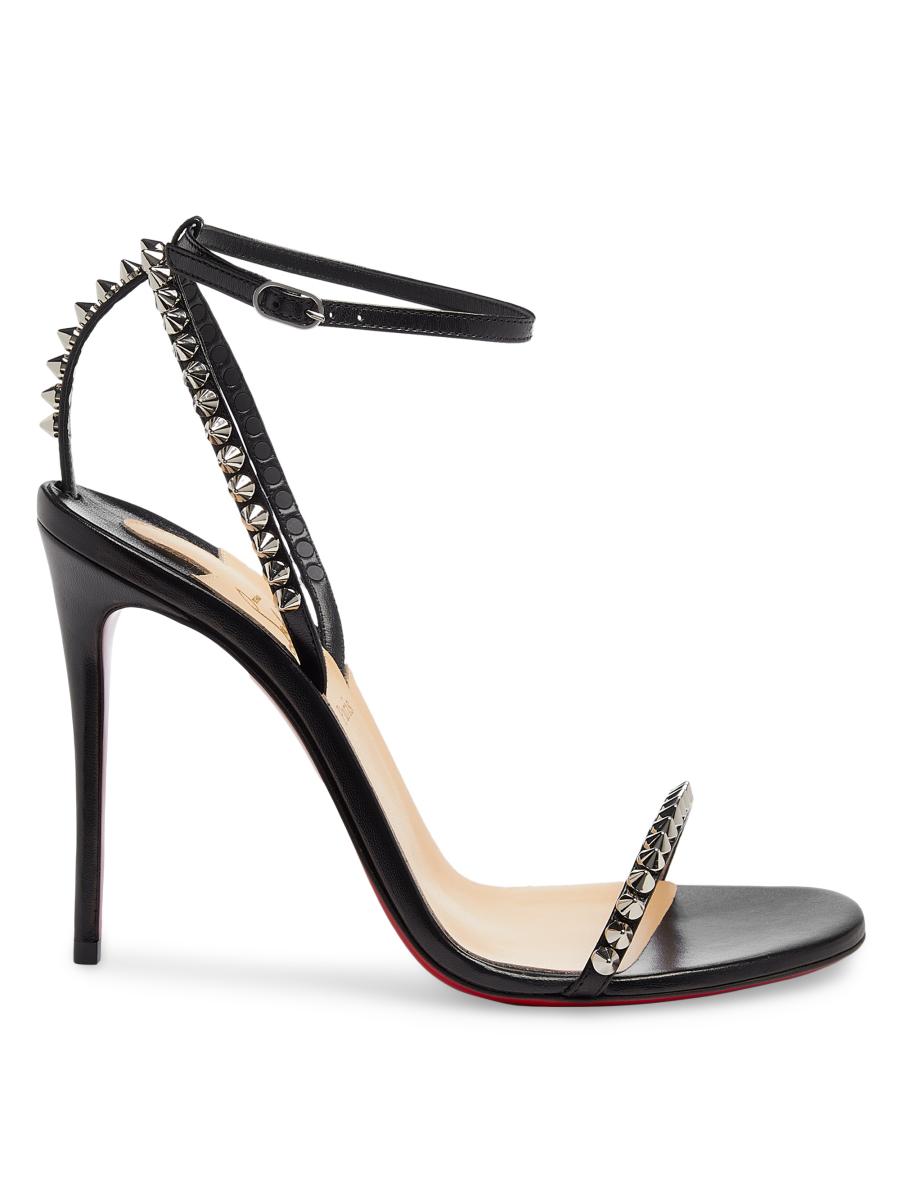 Christian Louboutin So Me 100MM Leather Sandals | Saks Fifth