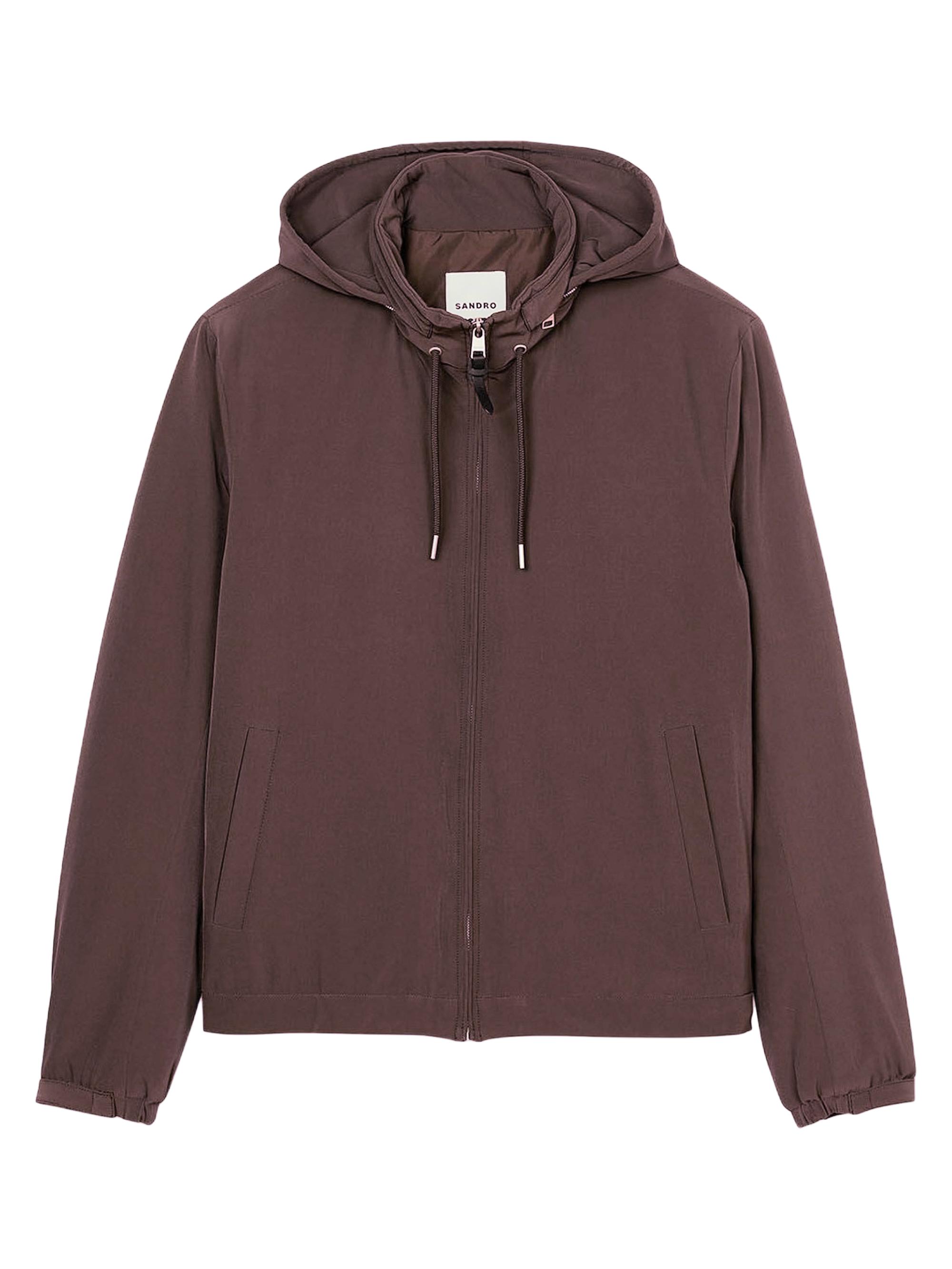 Sandro Men's Technical Fabric Hoodie - Navy Blue