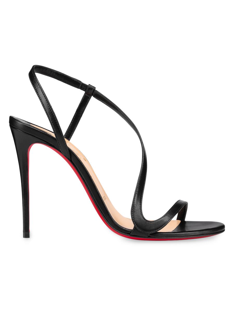 Christian Louboutin Rosalie 100MM Leather Sandals | Saks Fifth Avenue