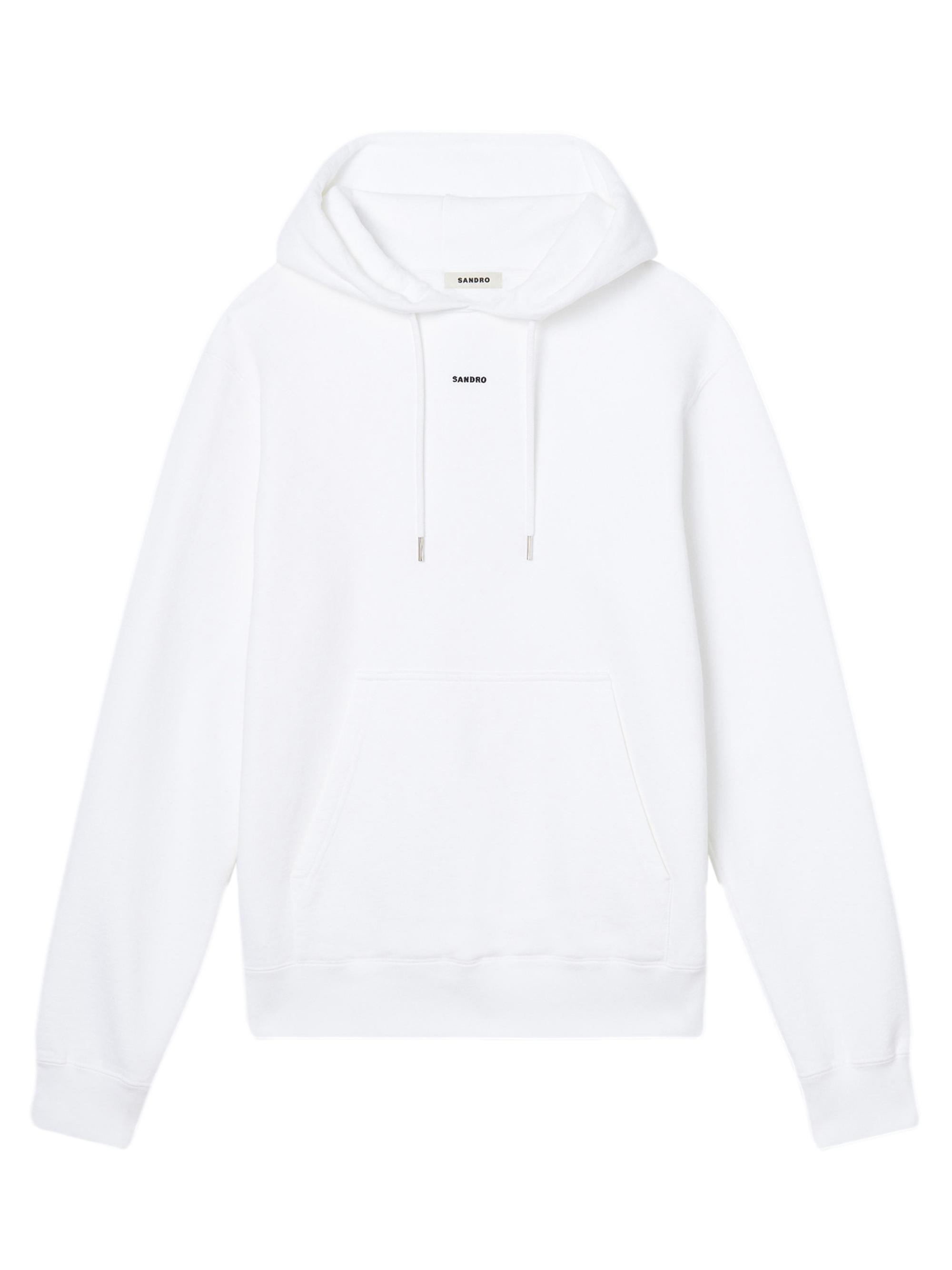 Sandro Men's Embroidered Hoodie - White