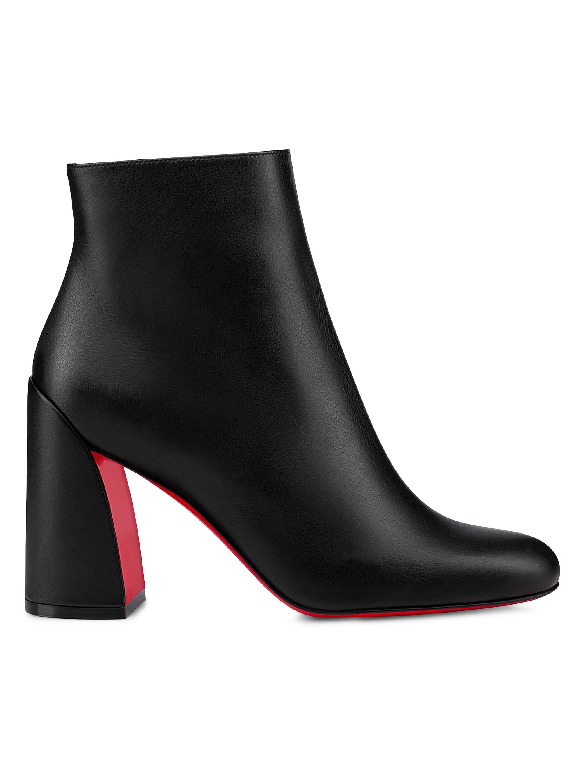 Christian Louboutin Women's Turela 85MM Leather Boots - Black