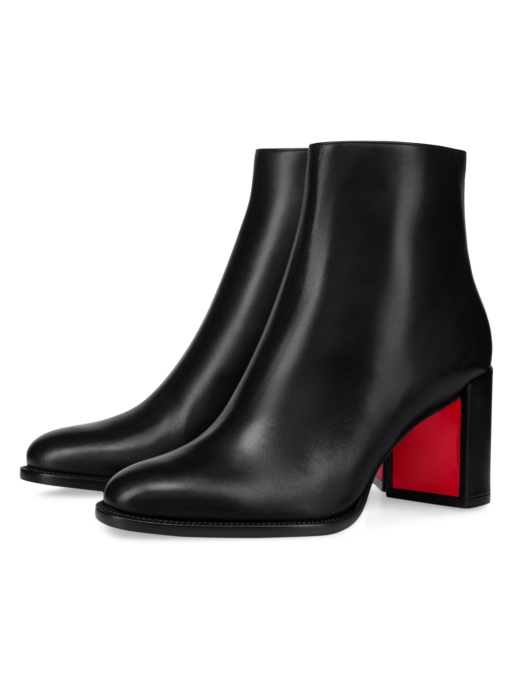 Christian Louboutin Adoxa 70MM Leather Booties | Saks Fifth Avenue