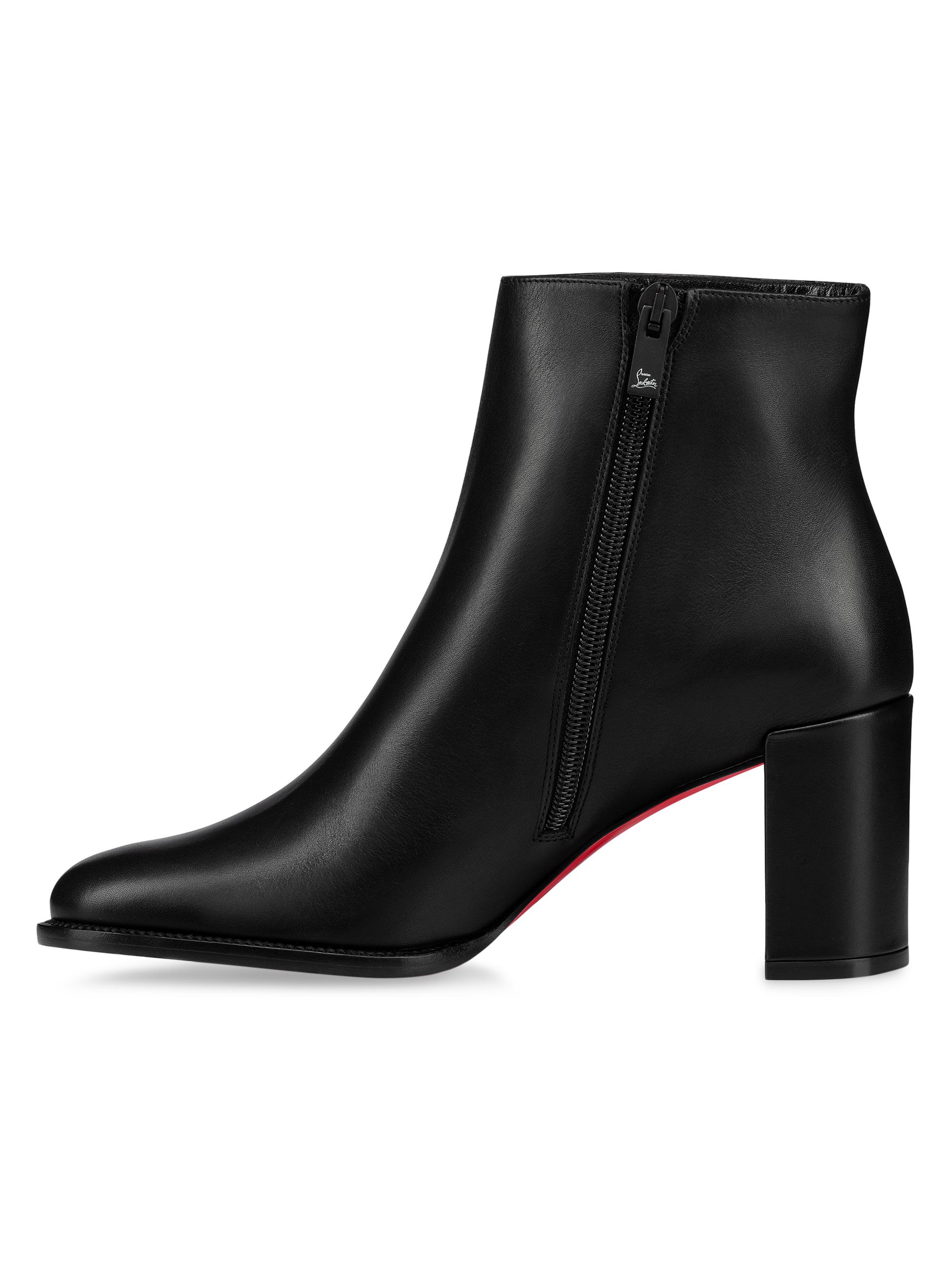 Christian Louboutin Adoxa 70MM Leather Booties | Saks Fifth Avenue