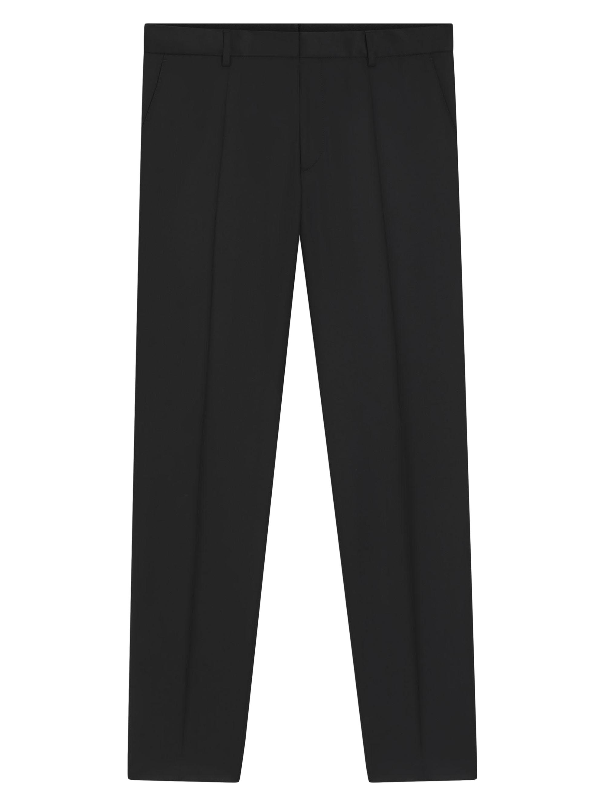 BOSS Men's Formal Trousers in Virgin-Wool Serge - Black