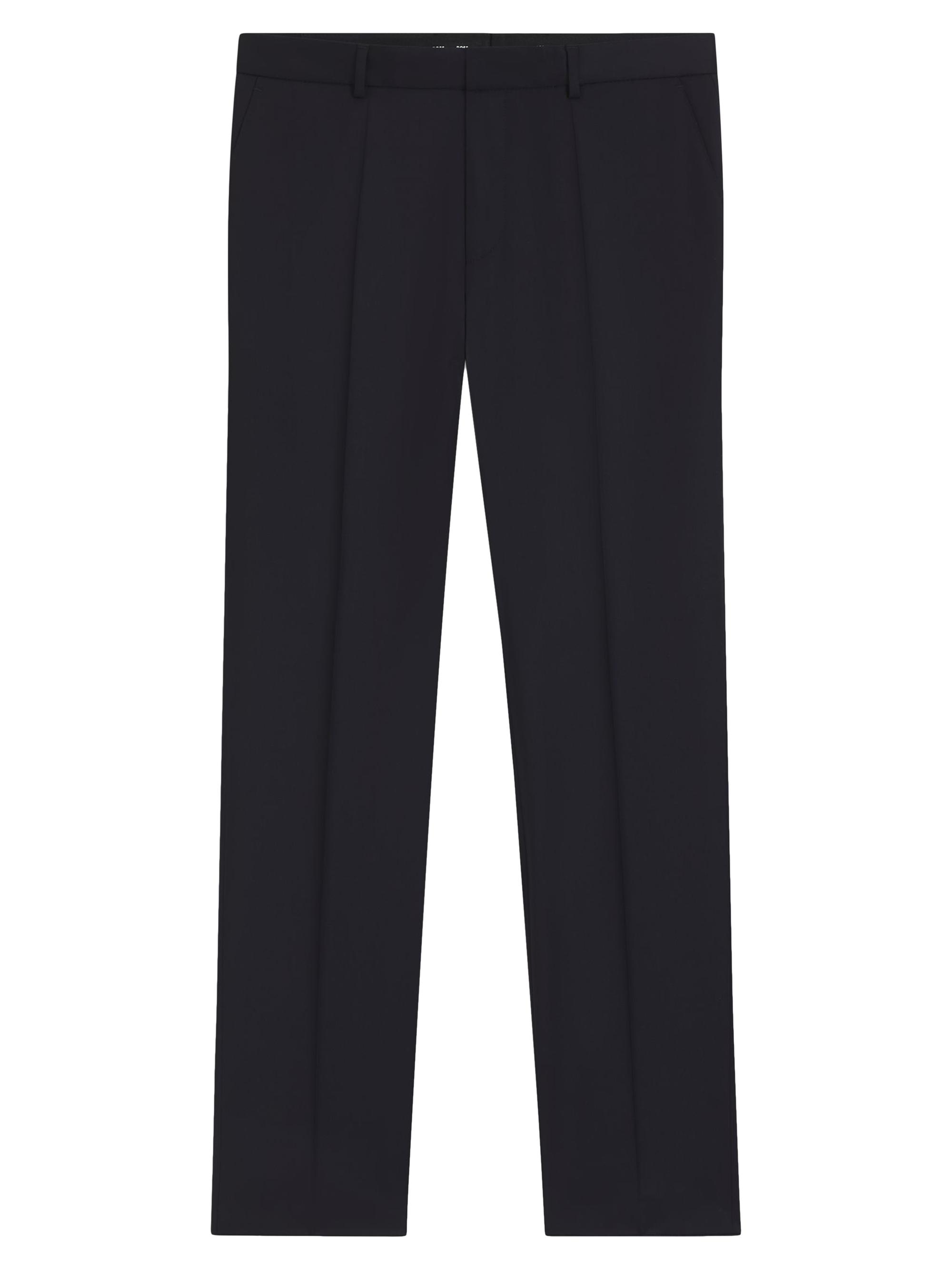 BOSS Men's Formal Trousers in Virgin Wool Serge - Dark Grey