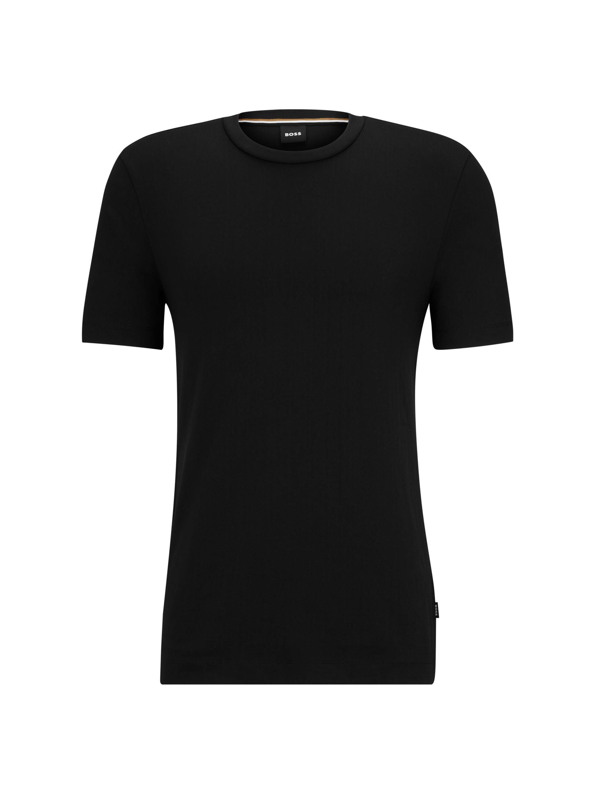 BOSS Men's Cotton-Jersey T-Shirt in a Regular Fit - Black