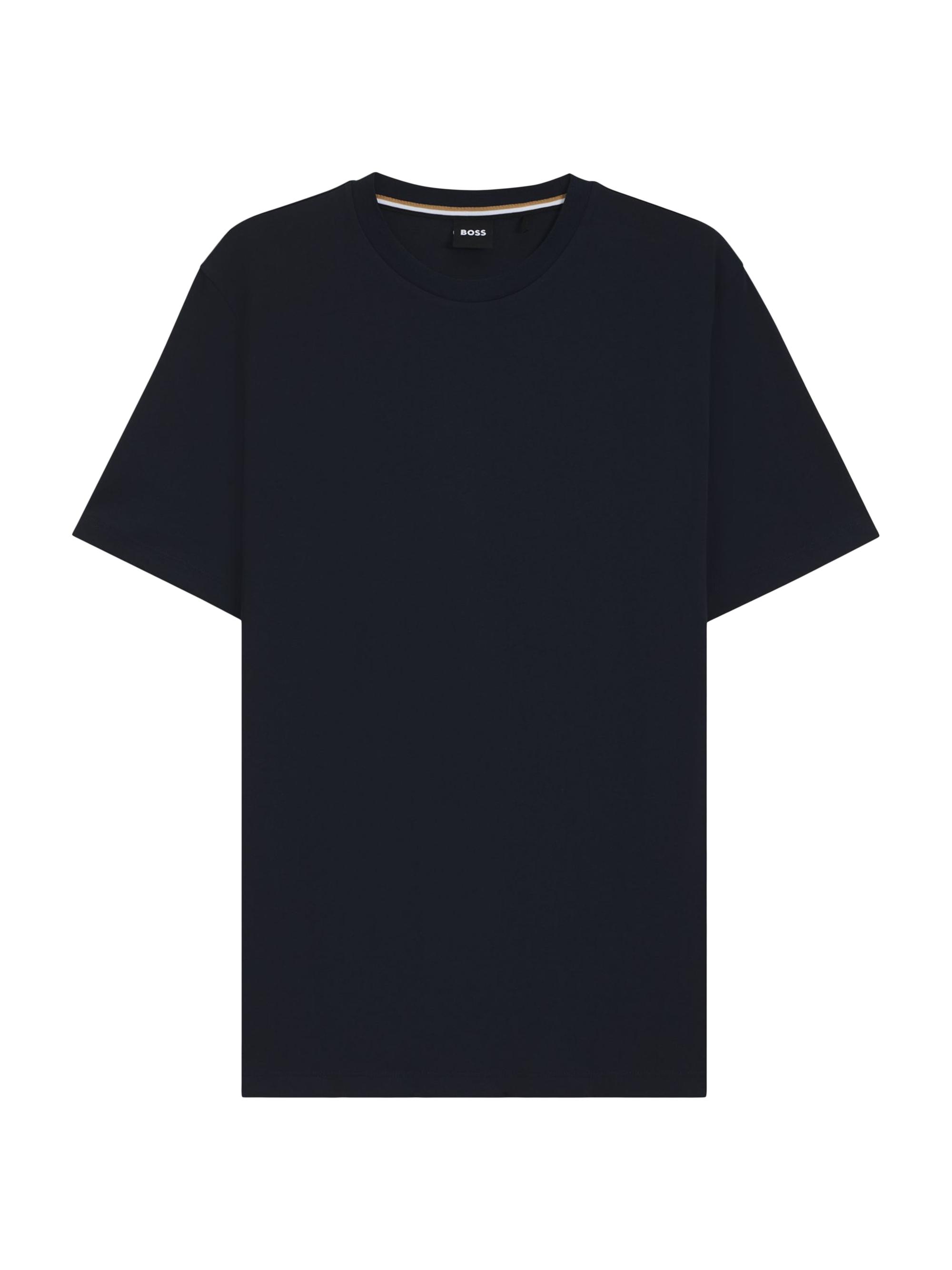 BOSS Men's Cotton-Jersey T-Shirt in a Regular Fit - Dark Blue