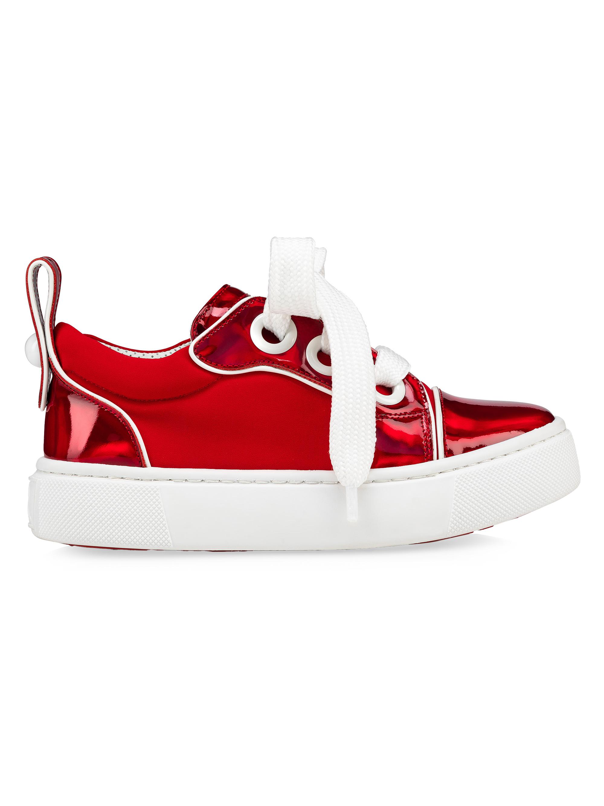 Christian Louboutin Little Girl's & Girl's Toy Toy Sneakers - Red 12 (Child)