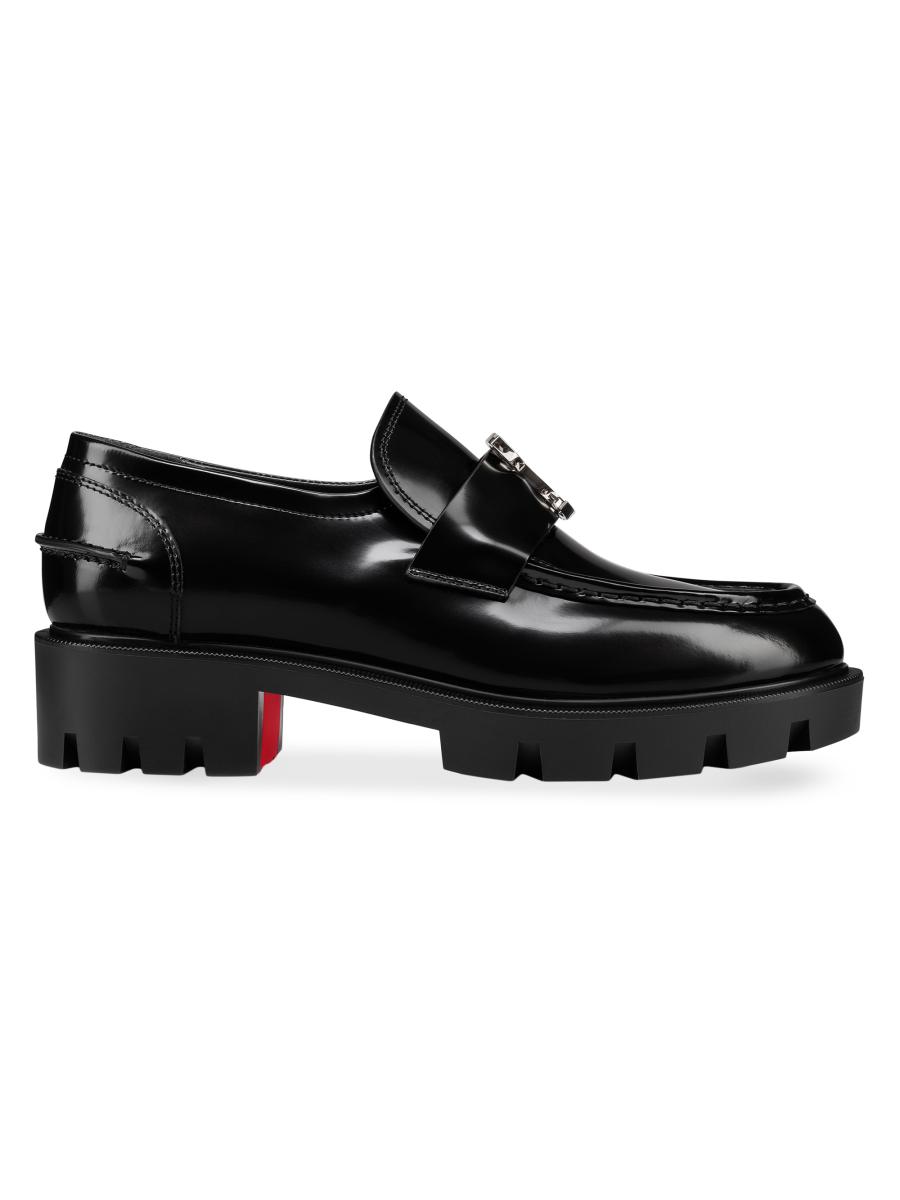 *Christian Louboutin* CL Moc Lug レザーローファー CL Moc Lug ブラック カーフレザー - Shoes - Women - Christian