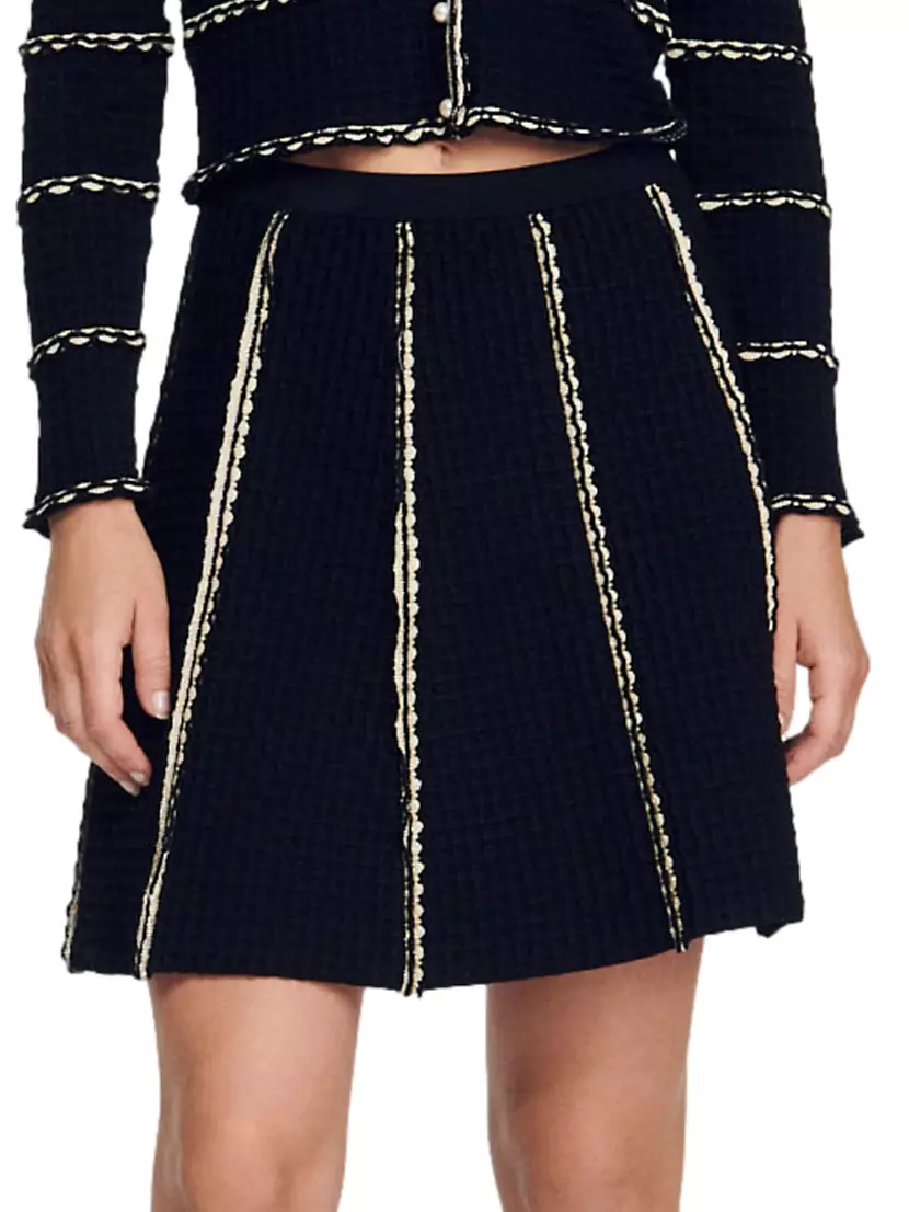 Lagon Knit Flared Mini Skirt