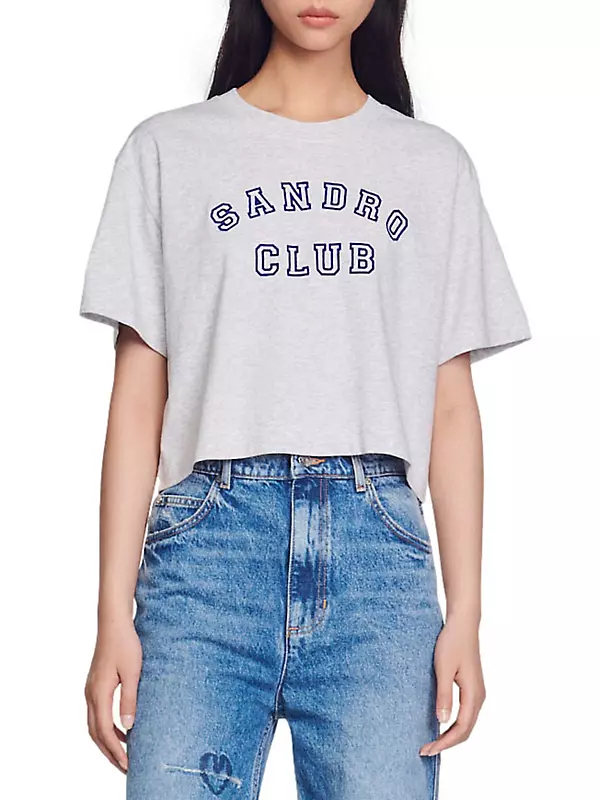 T-Shirt Fifth Cotton Sandro Club Avenue Saks | Shop Sandro