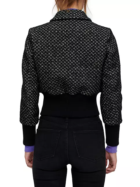 GUCCI Button-embellished cropped cotton-blend tweed top in 2023
