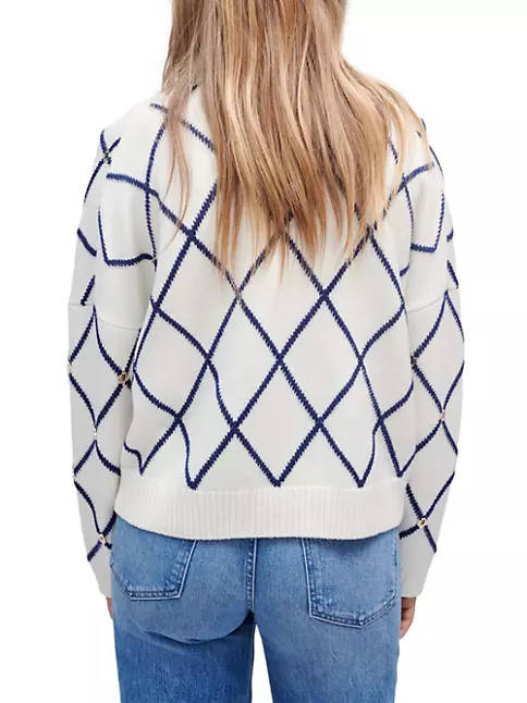 Denim Monogram Jacquard Knit Pullover - Ready to Wear