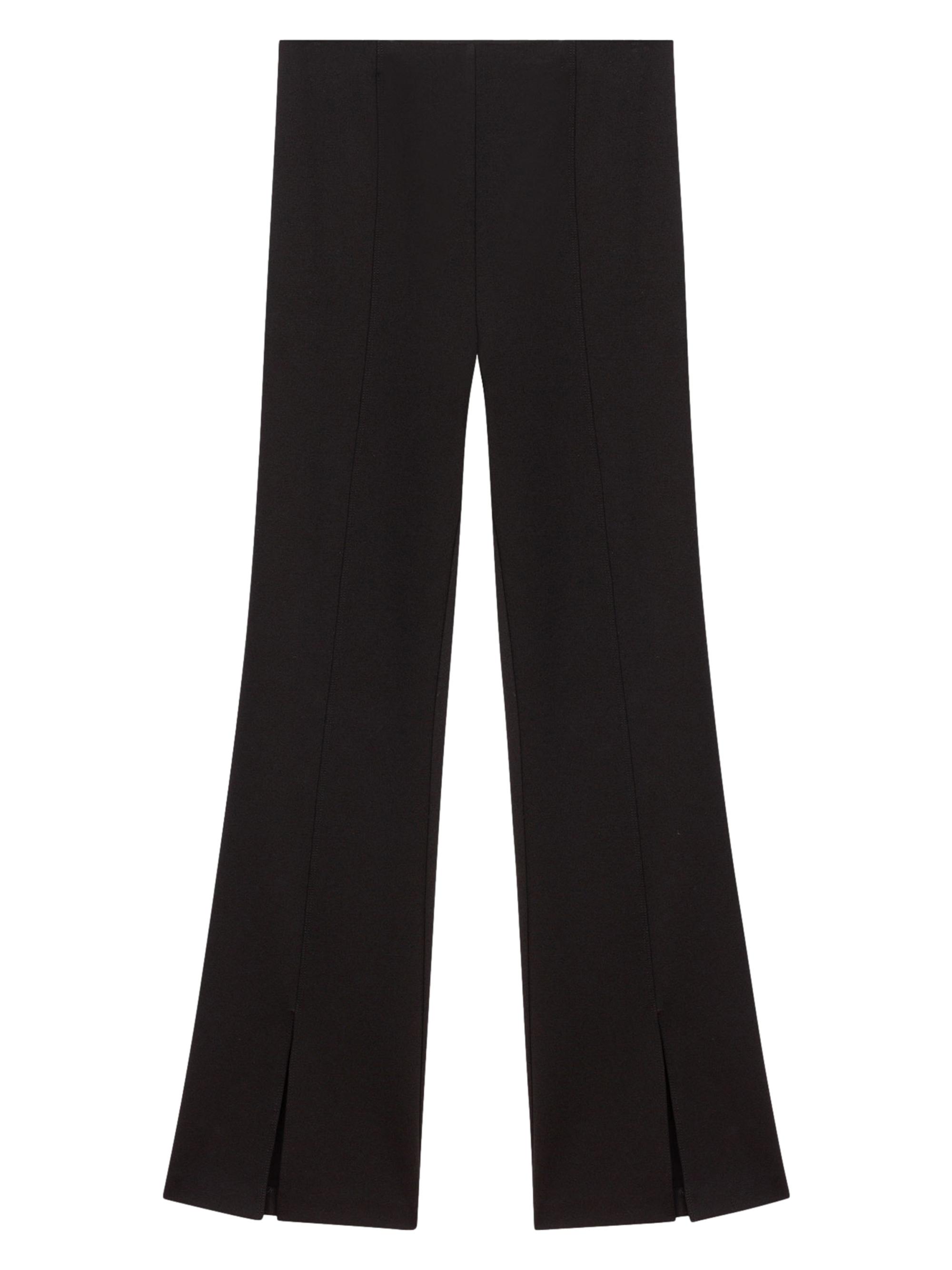 Maje Women's Black Slim-Fit Trousers With Slits - Black