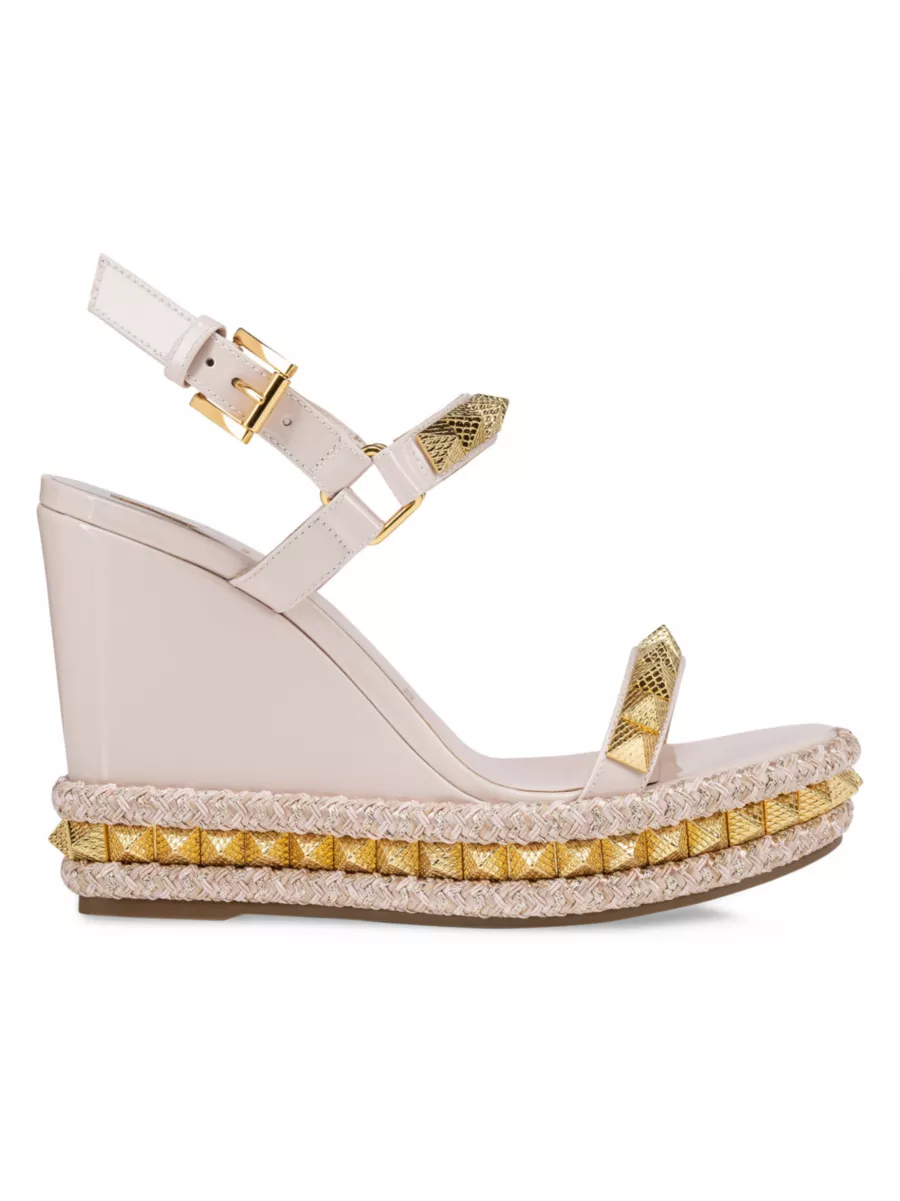 Shop Christian Louboutin Pyraclou 110MM Patent Leather Shop Christian Louboutin Pyraclou 110MM Patent Leather