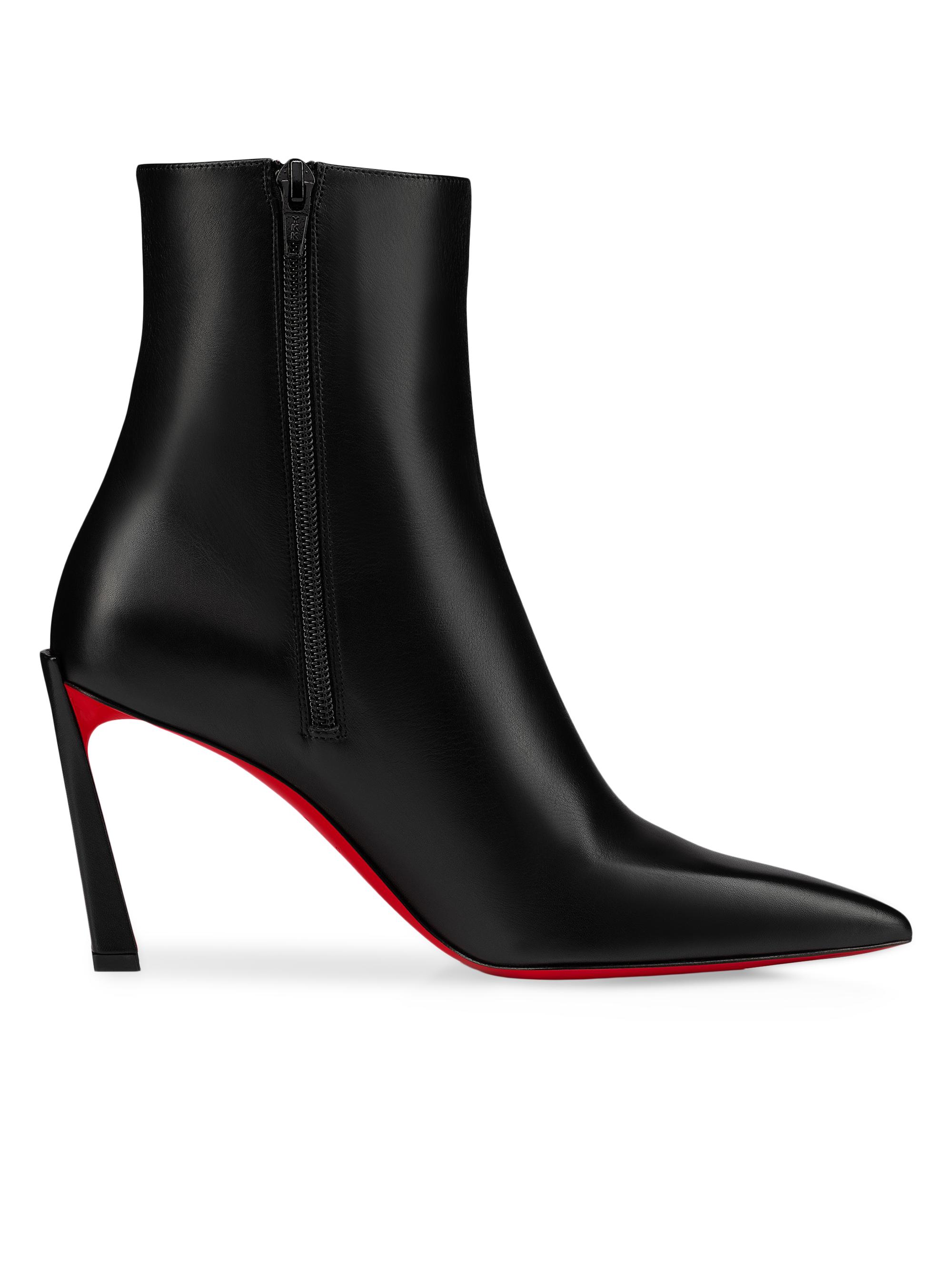 Christian Louboutin Vibella Booty 85MM Leather Boots | Saks