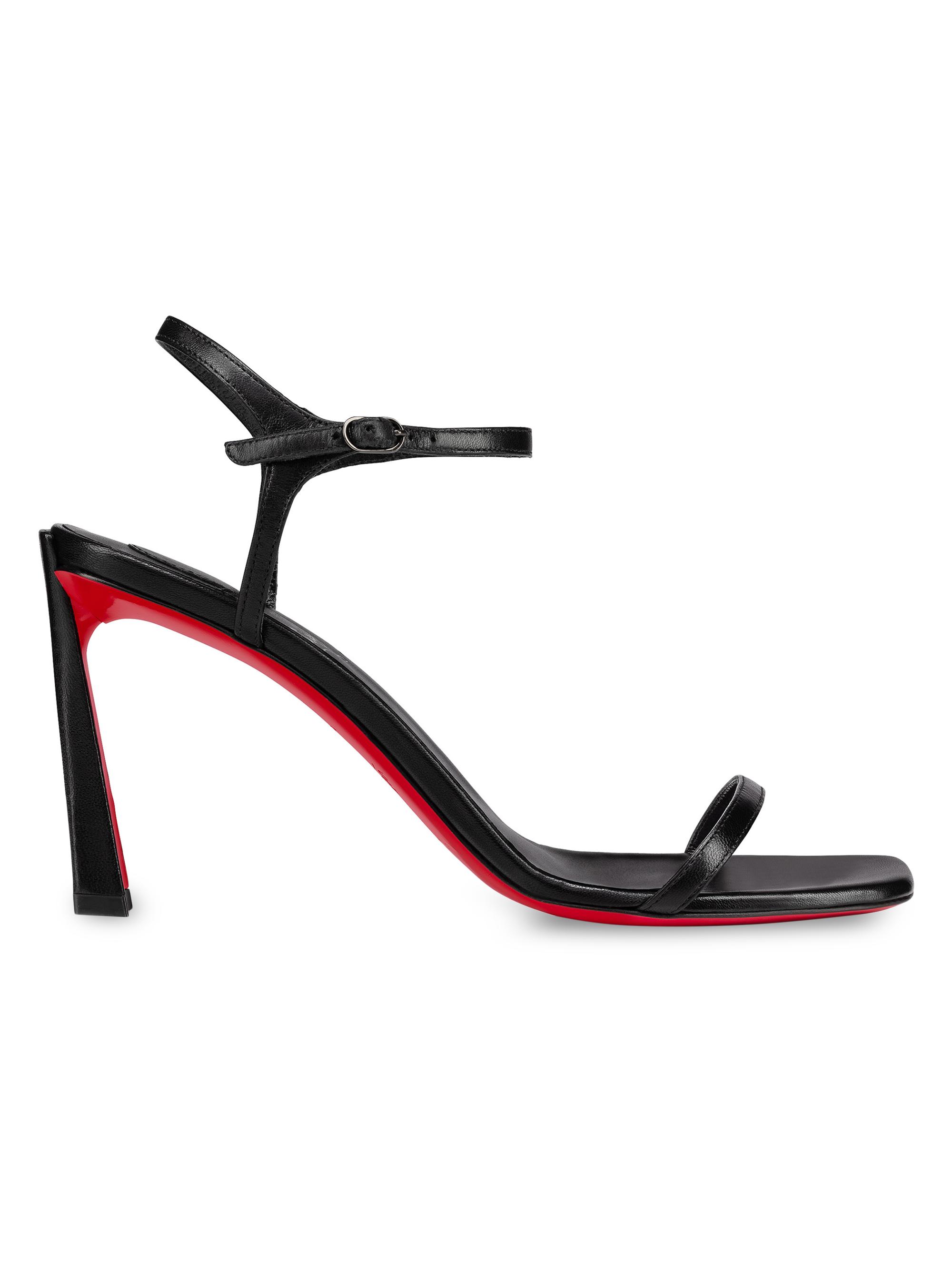 Christian Louboutin Women's Condora 85MM Leather Sandal Heels - Black