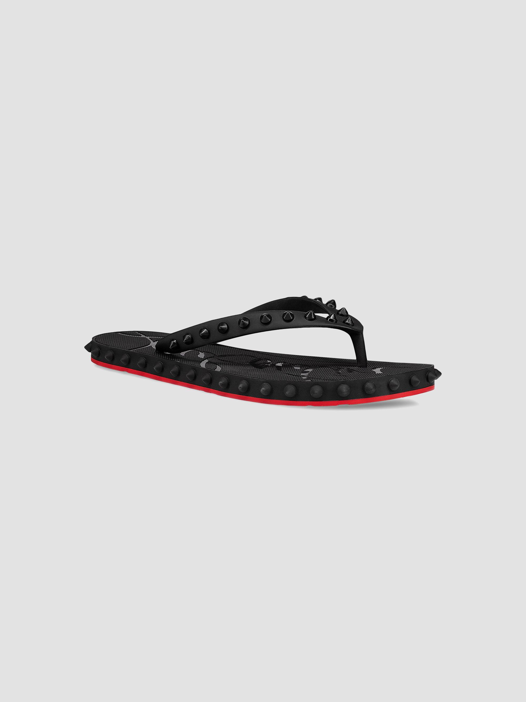 Christian Louboutin Women's Super Loubi Flip Flops - Black | Thumbnail 3