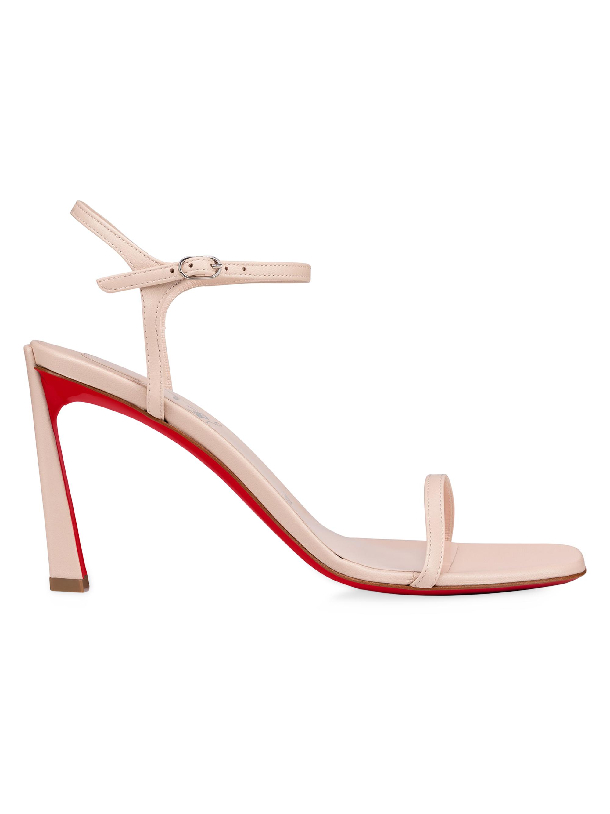 Christian Louboutin Women's Condora 85MM Smooth Leather Sandals - Beige