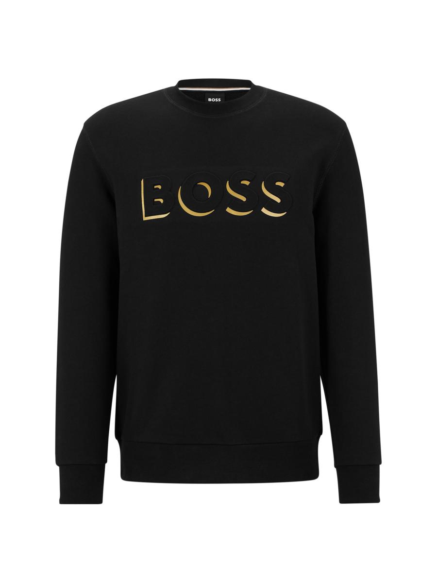 【関税&送料込】Boss Sweatshirt With Logo BOSS logo-rubberized Sweatshirt | Black | FARFETCH