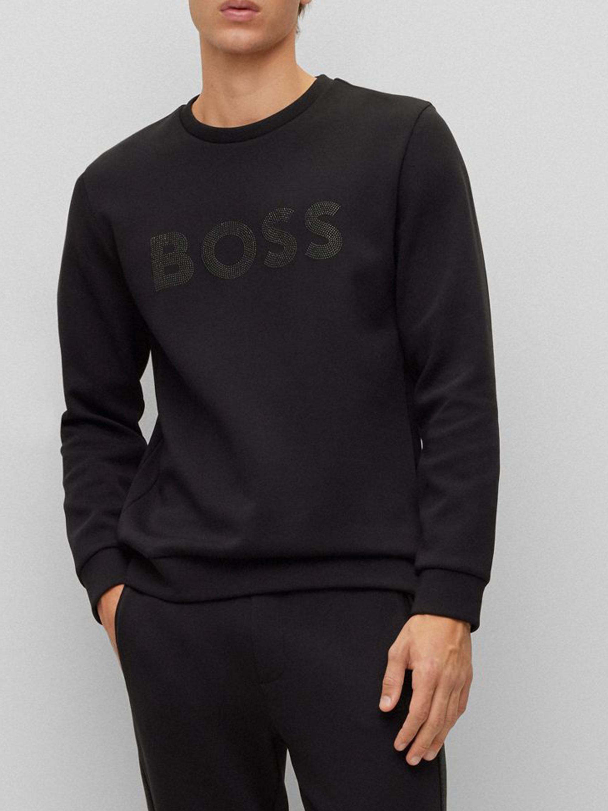ターボディストーン　BOSS BOSS Cotton-blend sweatshirt with rhinestone logo | Saks